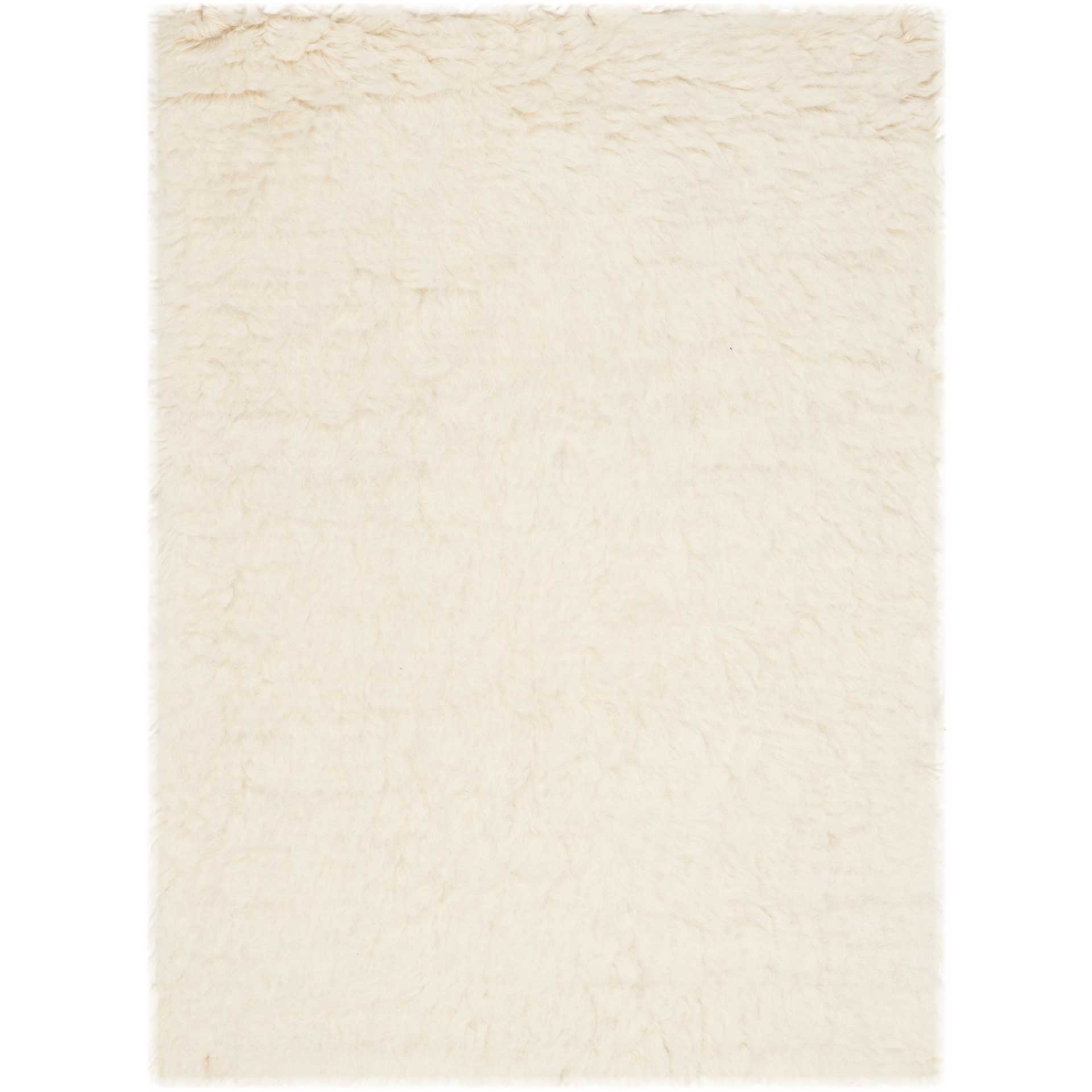 Flokati Shag Wool Ivory Area Rug - Image 6