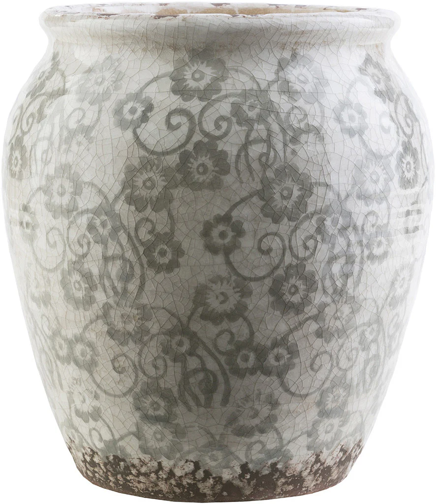 Flora Ceramic Table Vase Gray - Image 2