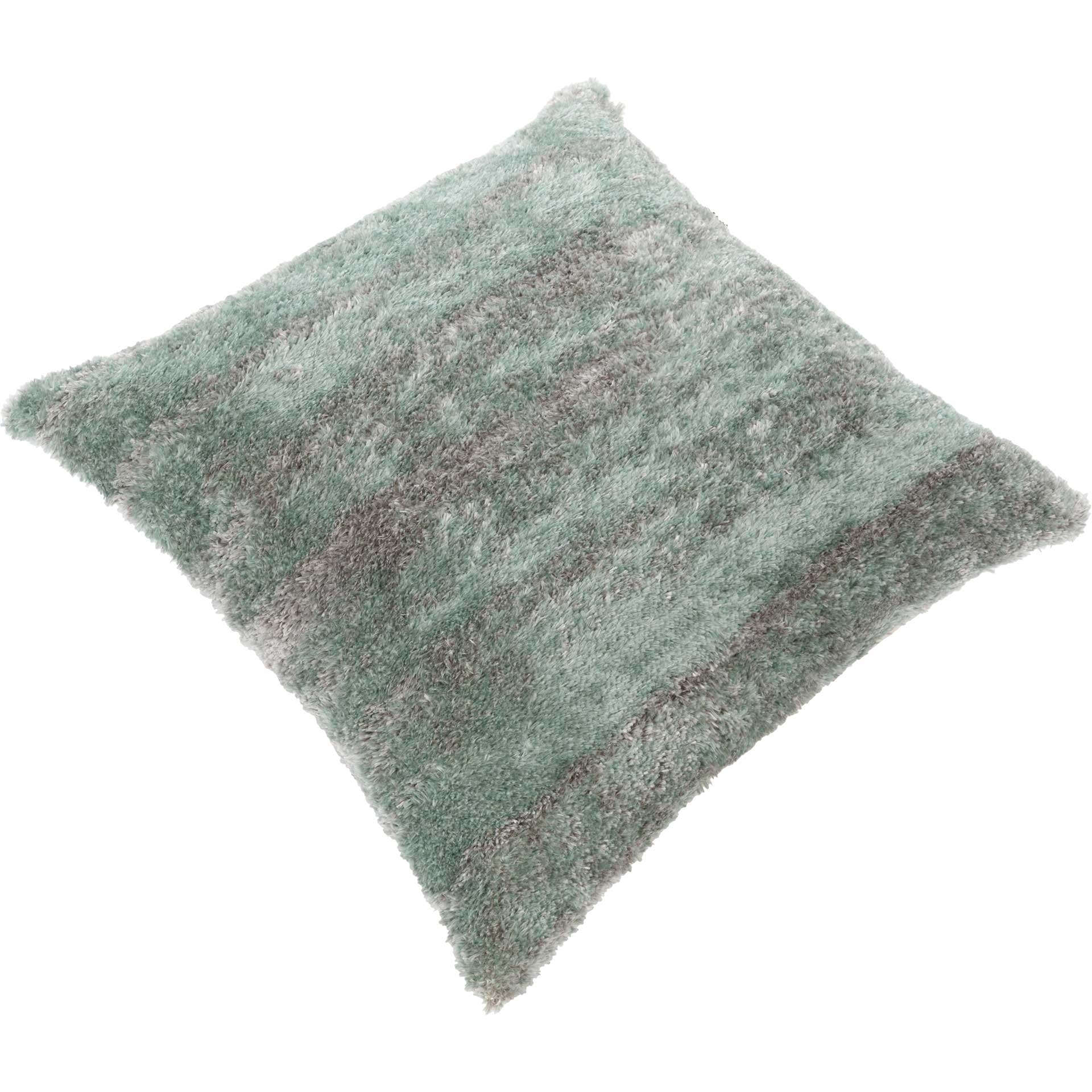 Flora Pillow Aqua/Beige/Medium Gray - Image 2