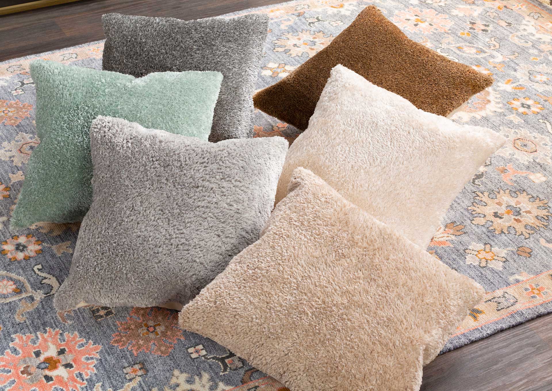 Flora Pillow Beige/Light Gray - Image 3