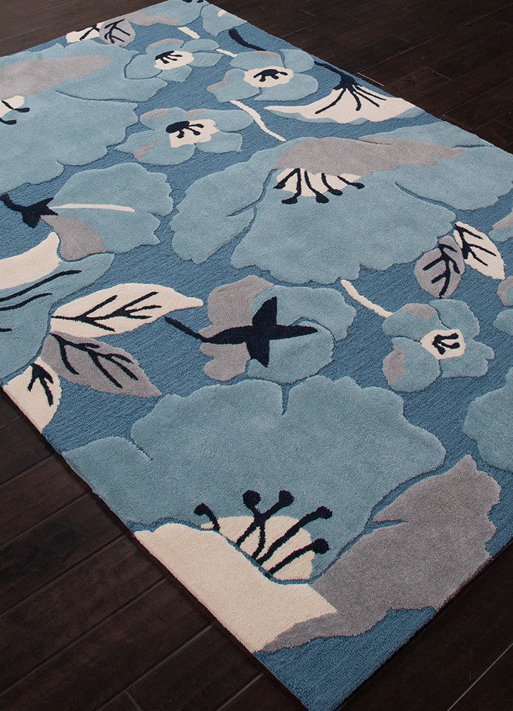 Flora Shoot Blue Heaven/Pearled Ivory Area Rug - Image 2
