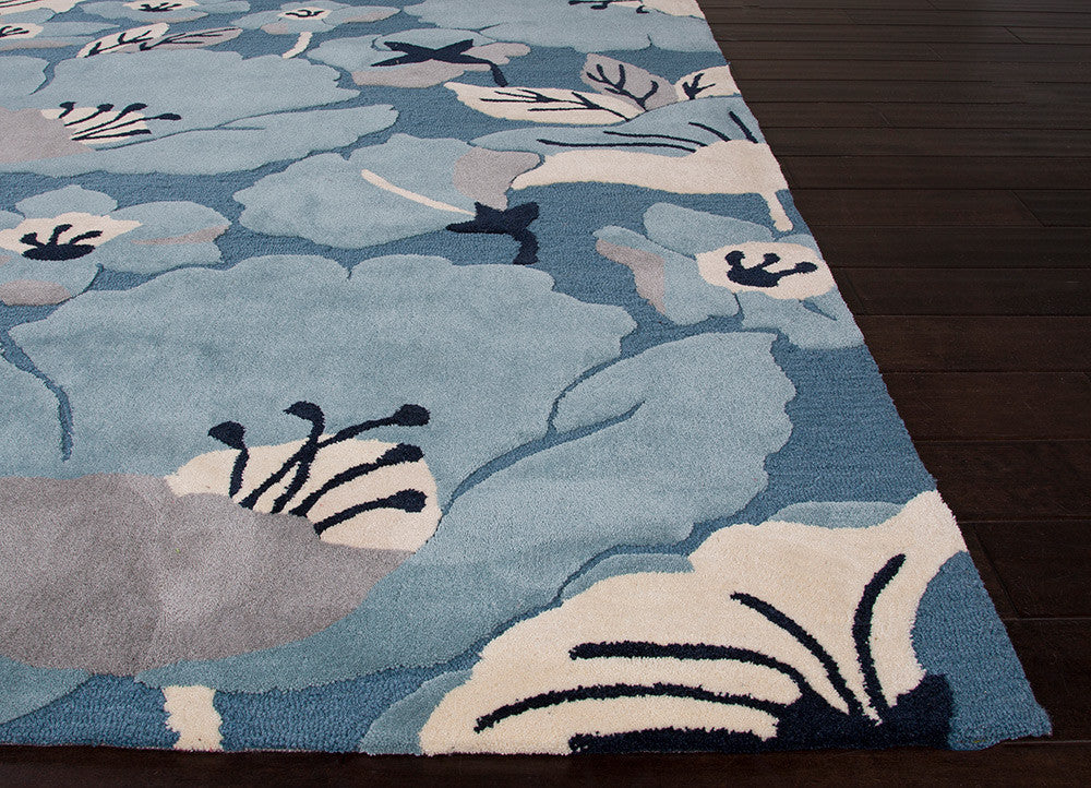 Flora Shoot Blue Heaven/Pearled Ivory Area Rug - Image 3