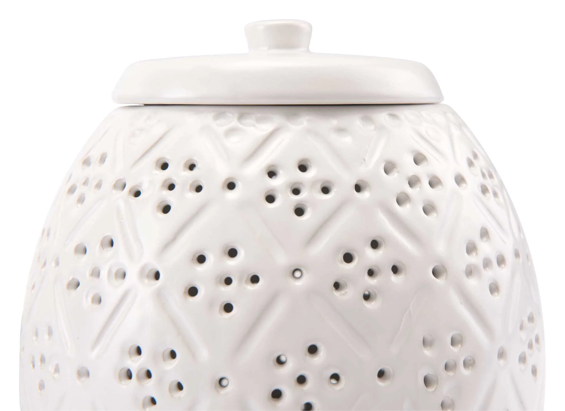 Floral Covered Jar White - Image 2