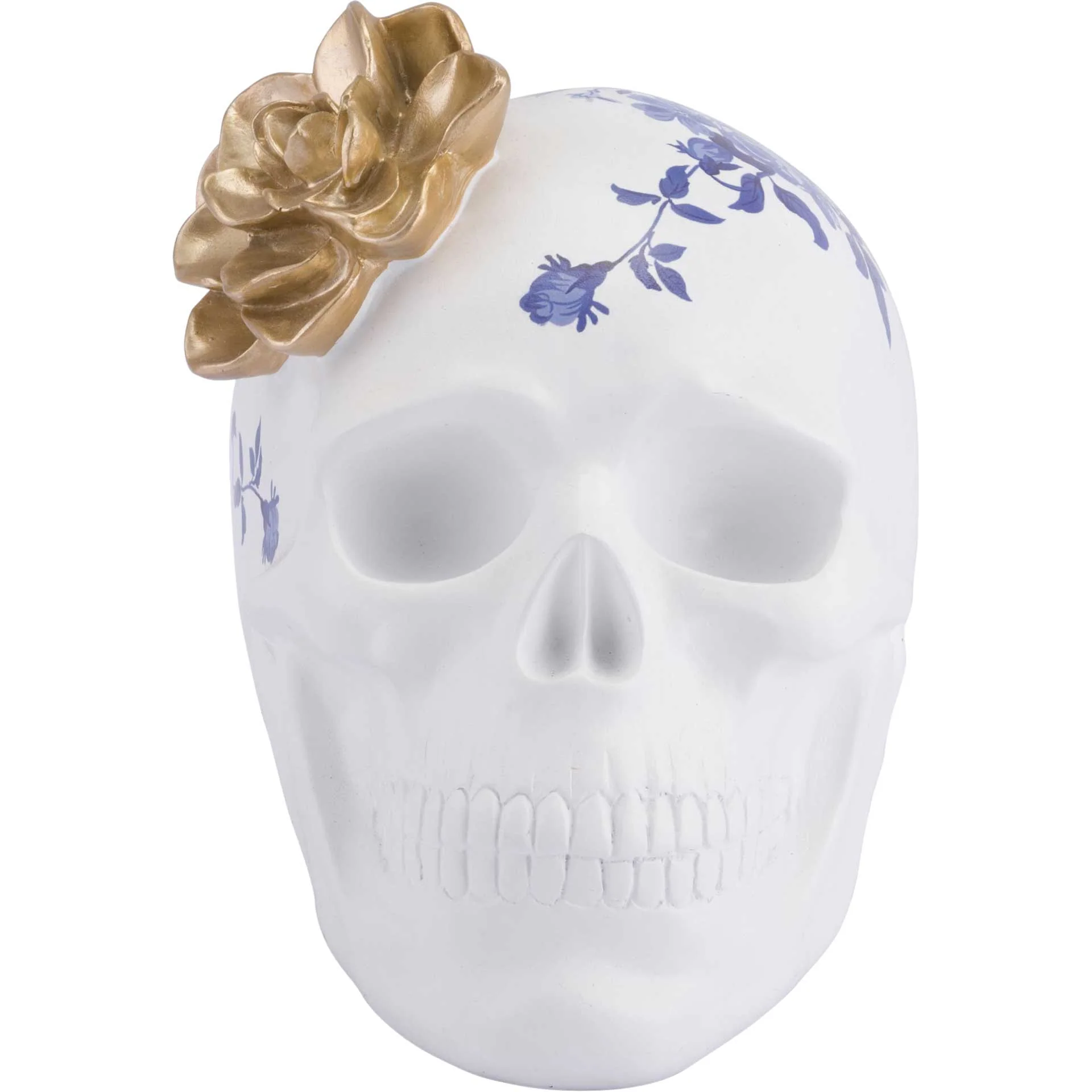 Floral Skull White/Blue - Image 2