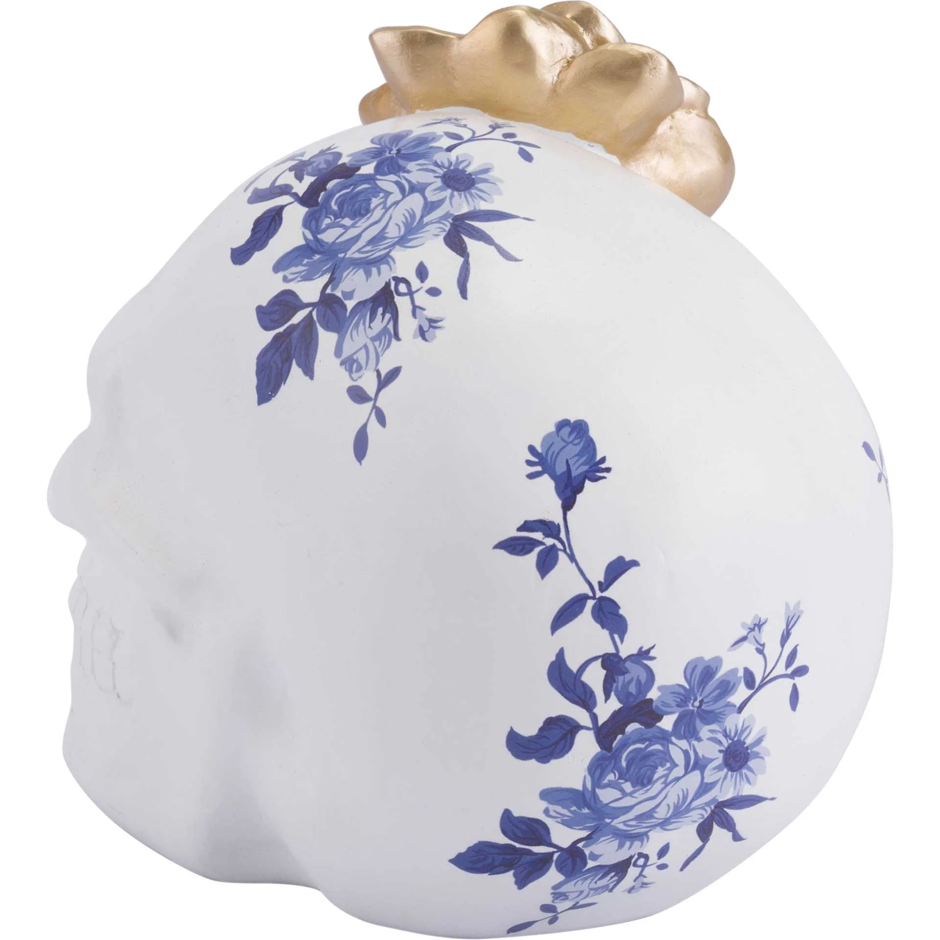Floral Skull White/Blue - Image 3