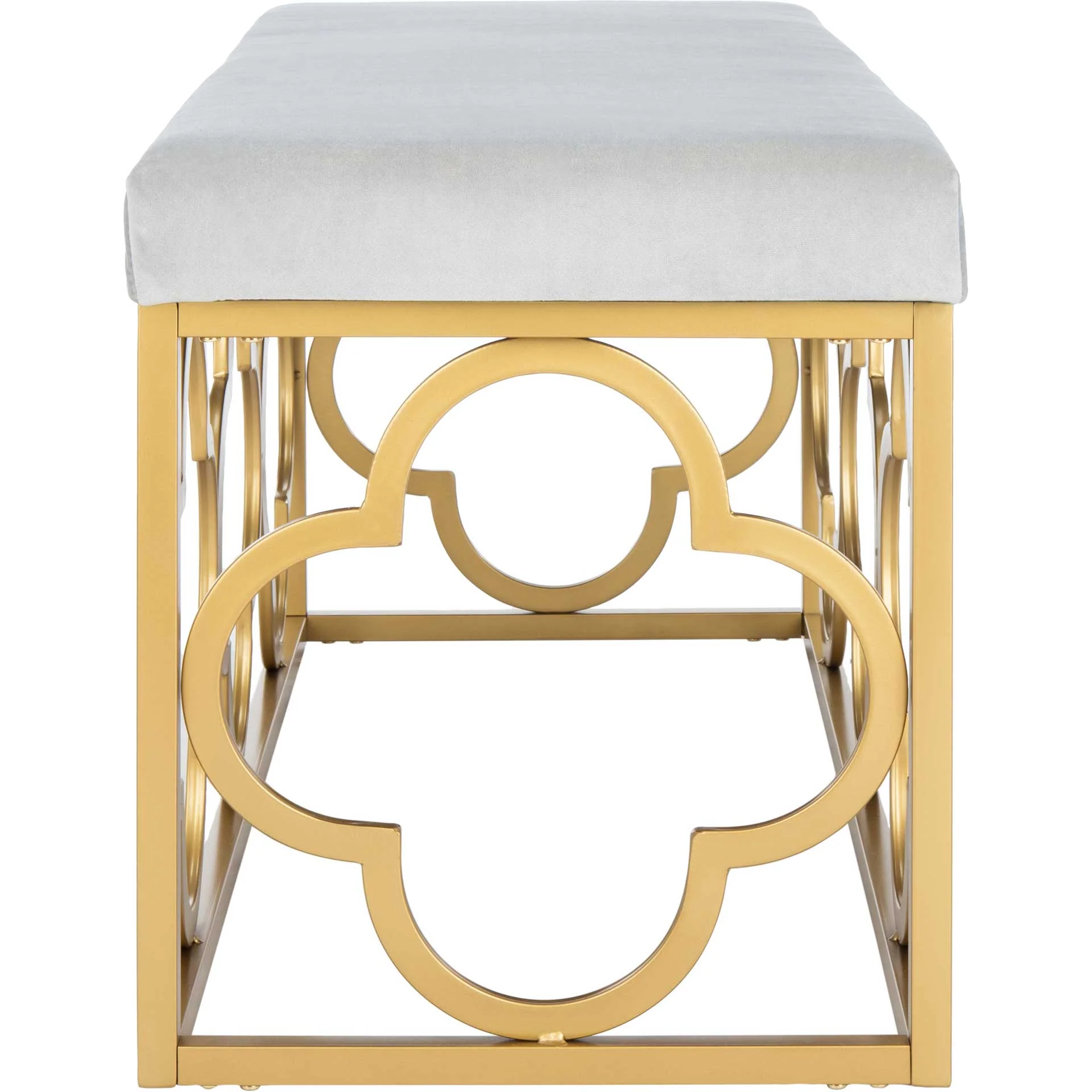 Florence Rectangle Bench Gray/Gold - Image 3