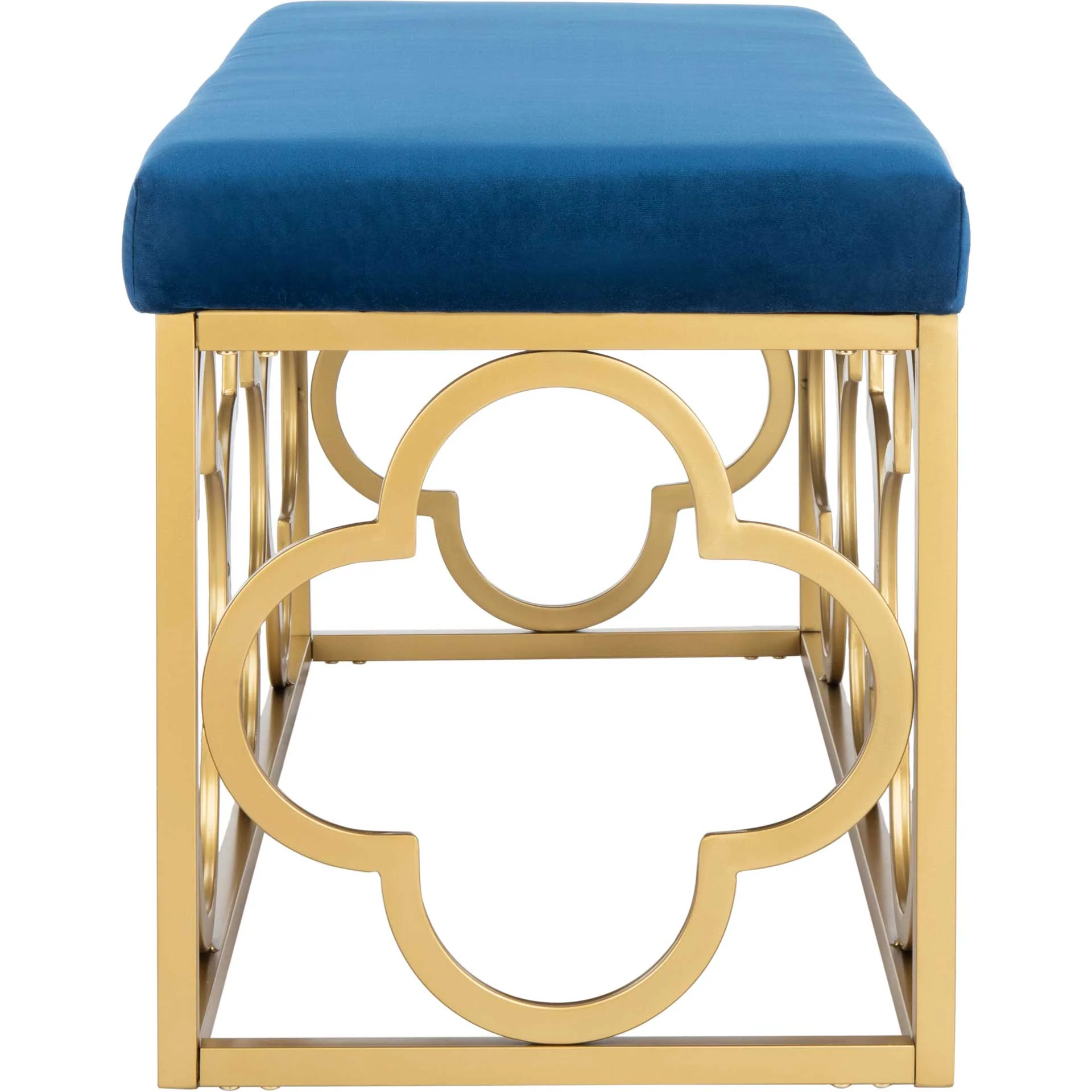 Florence Rectangle Bench Navy/Gold - Image 3