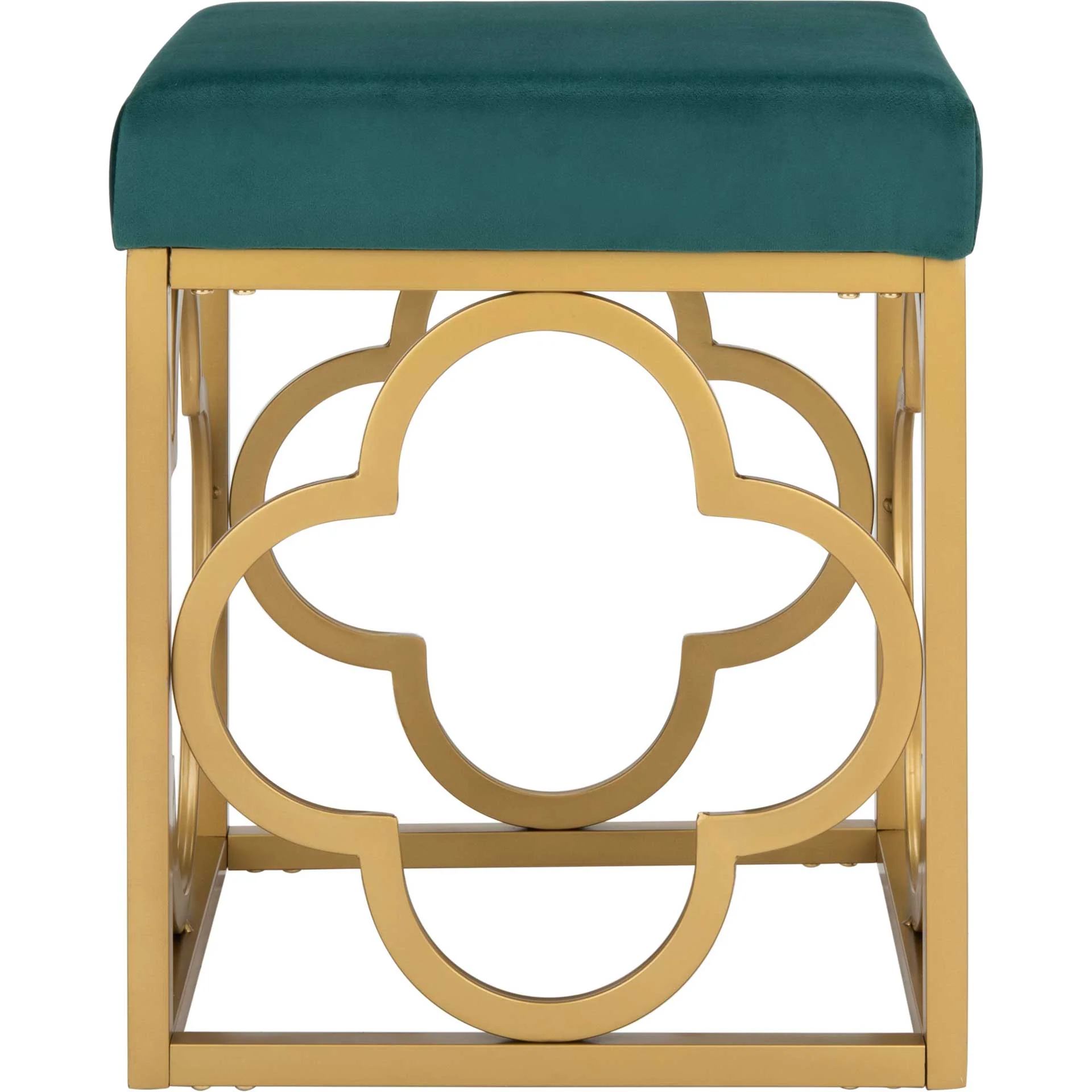 Florence Square Ottoman Emerald/Gold - Image 2
