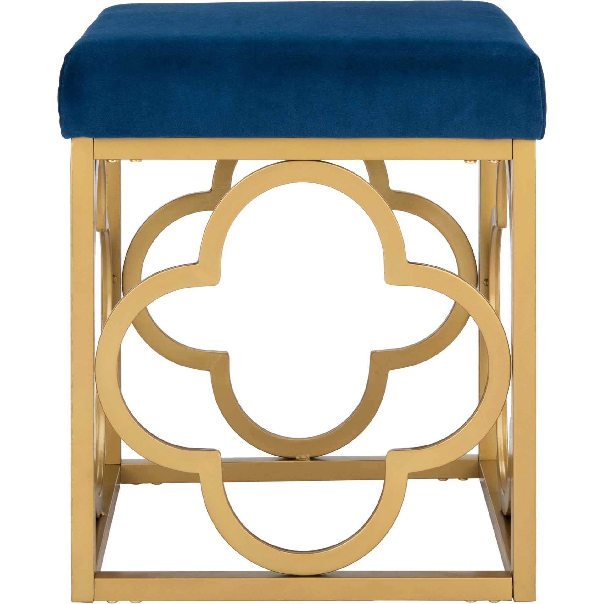 Florence Square Ottoman Navy/Gold - Image 2