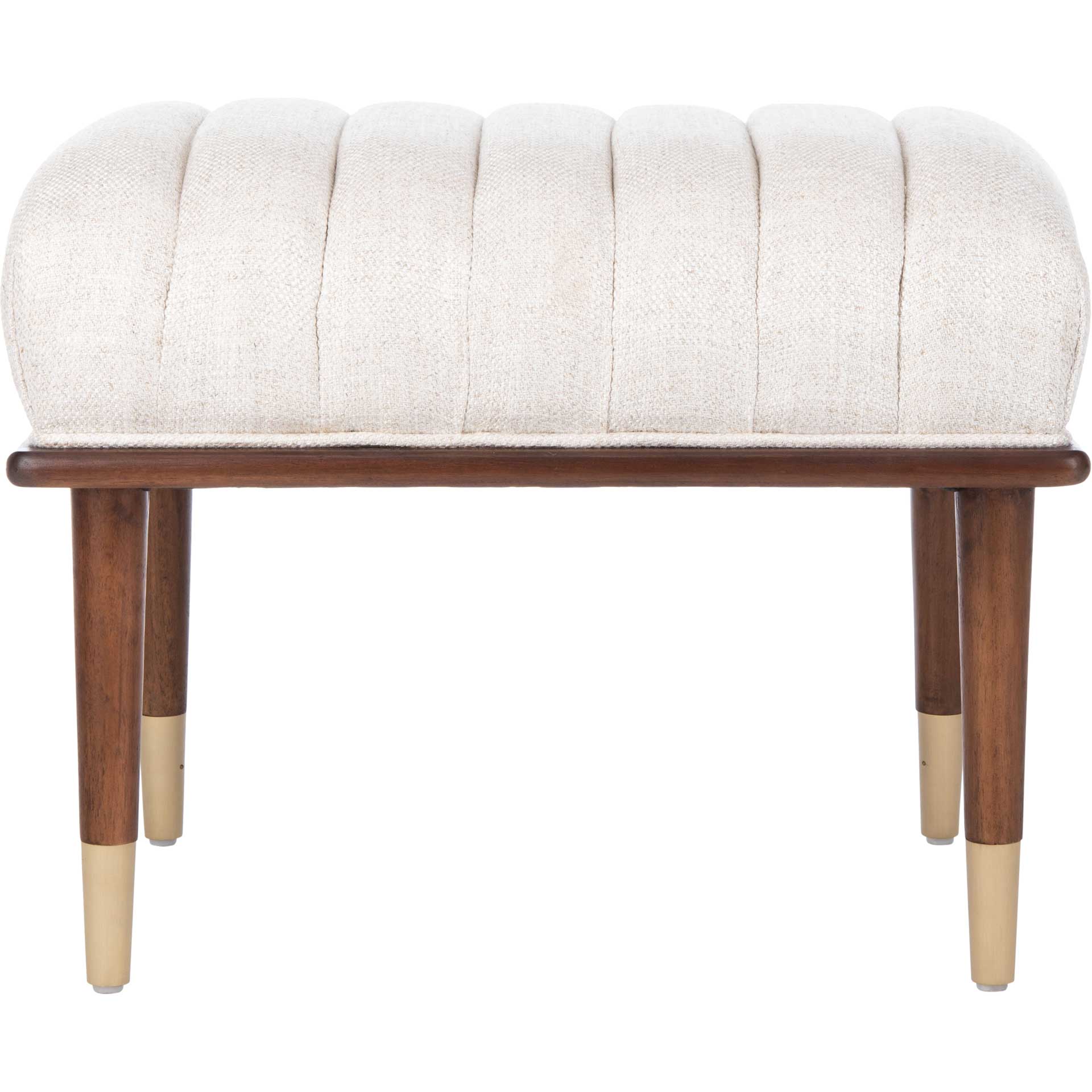 Flourish Mid-Century Ottoman Cream - Image 2
