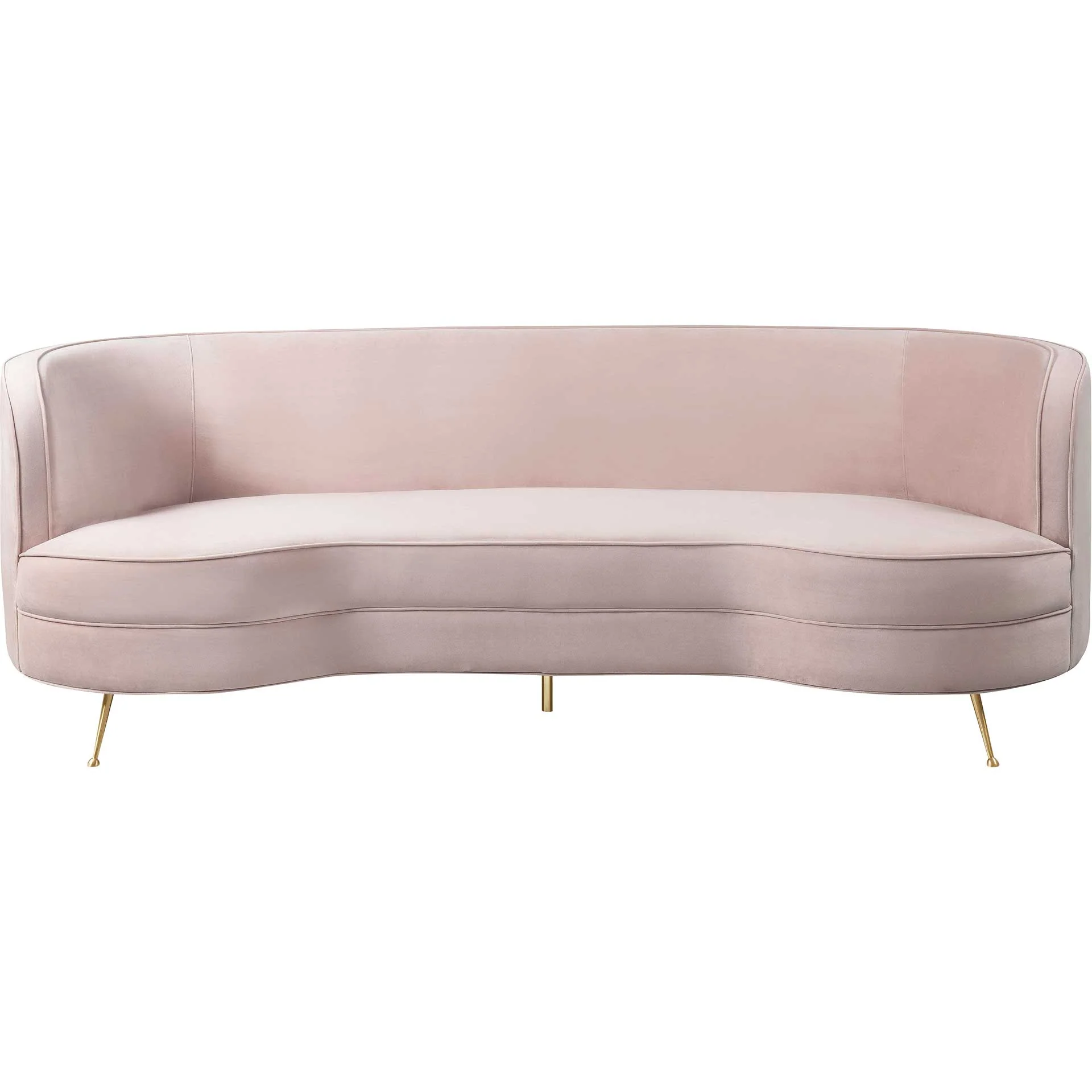 Flourish Velvet Sofa Blush - Image 2