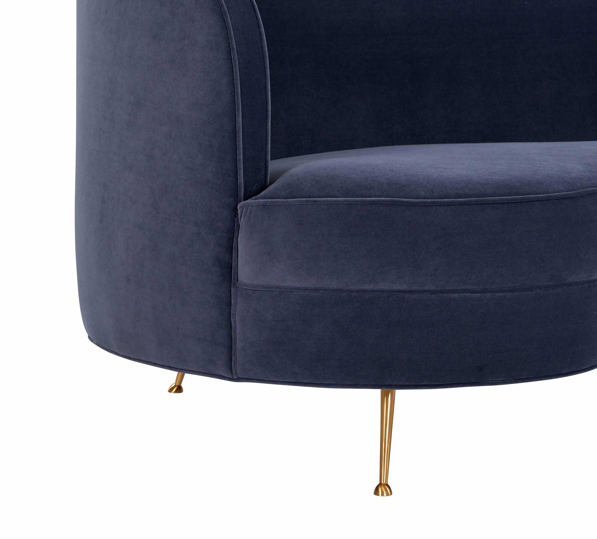 Flourish Velvet Sofa Dark Gray - Image 4