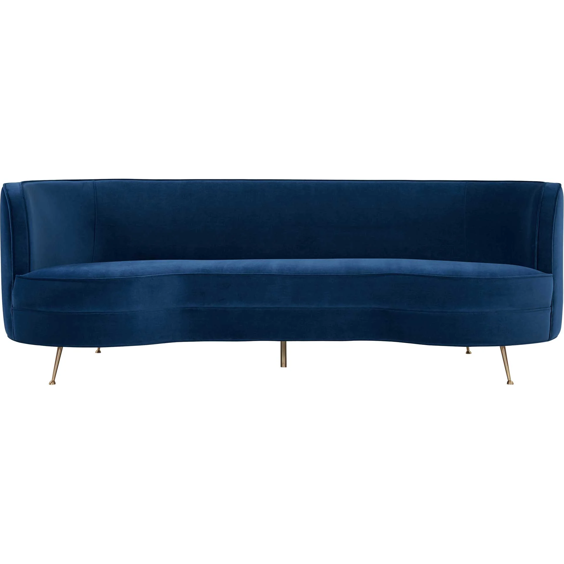 Flourish Velvet Sofa Navy - Image 2