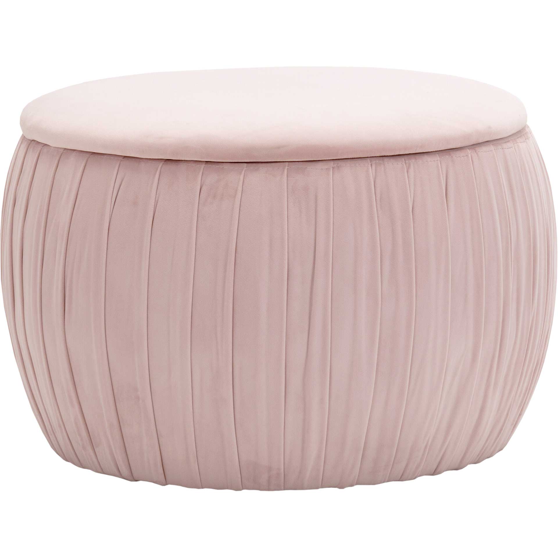 Flower Velvet Storage Ottoman Blush - Image 2