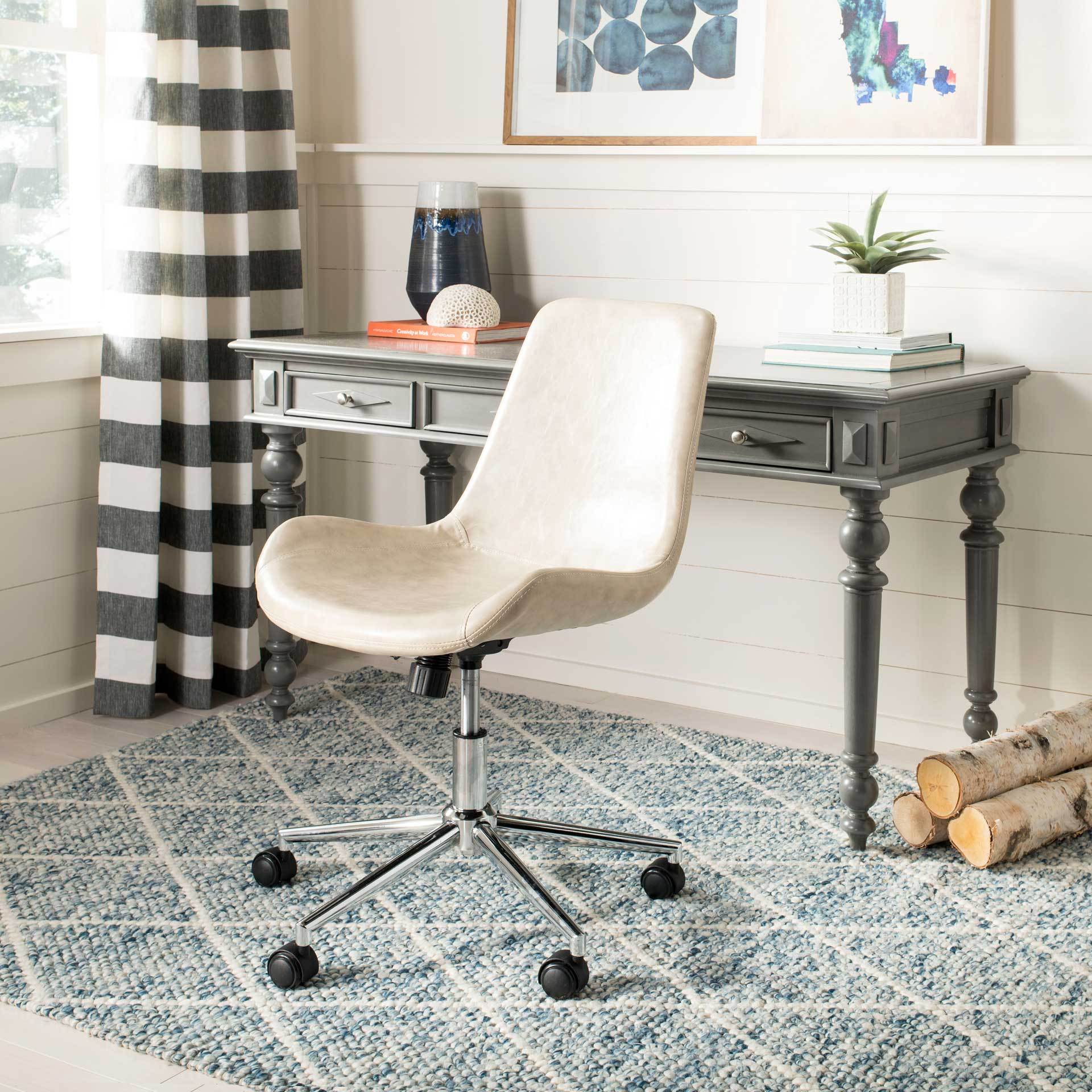 Flynn Swivel Office Chair Beige - Image 6