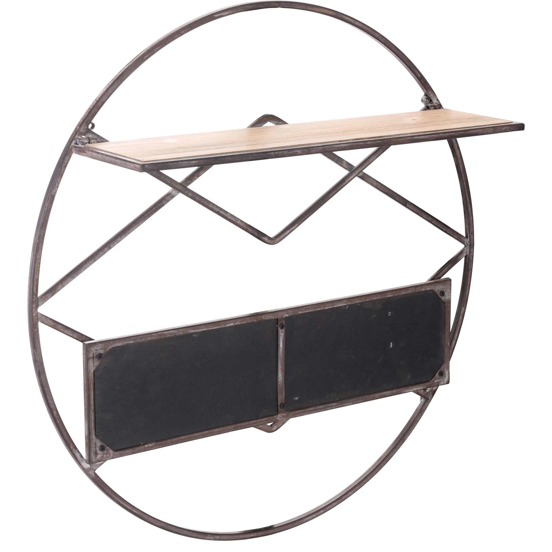 Folding Round Shelf Brown - Image 3