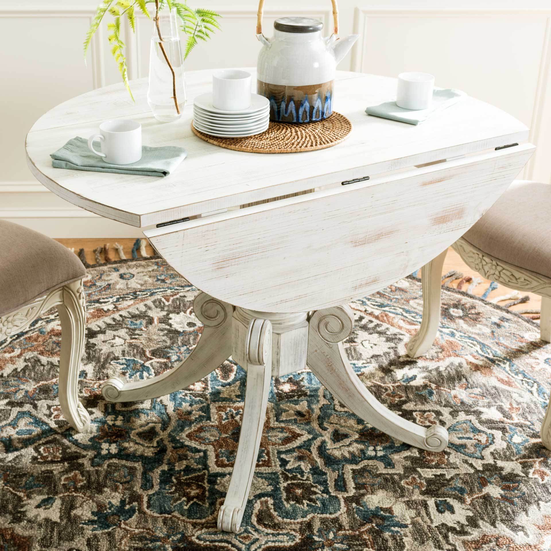 Ford Drop Leaf Dining Table Antique White - Image 4