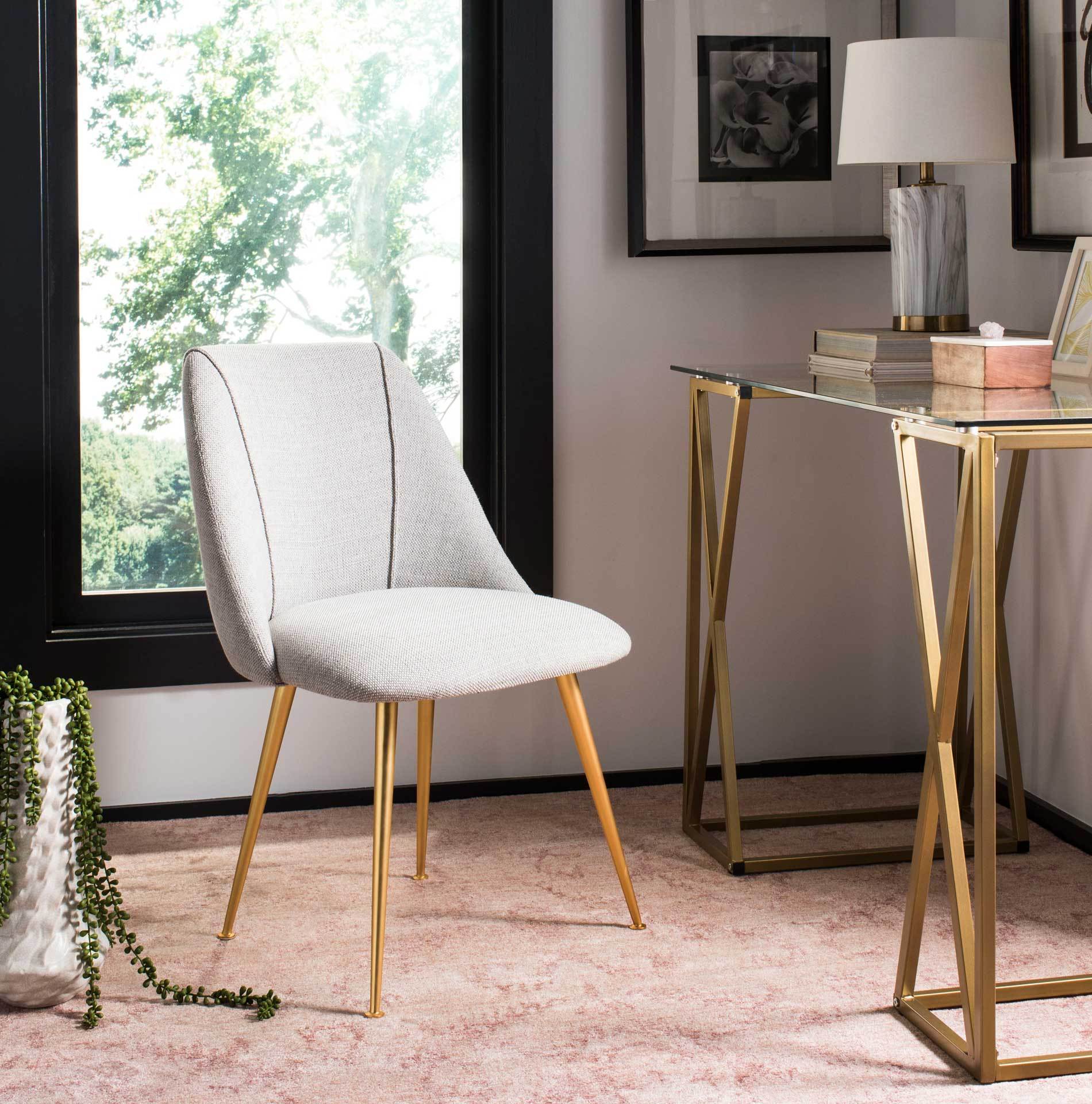 Forrest Side Chair Light Gray/Gold - Image 8