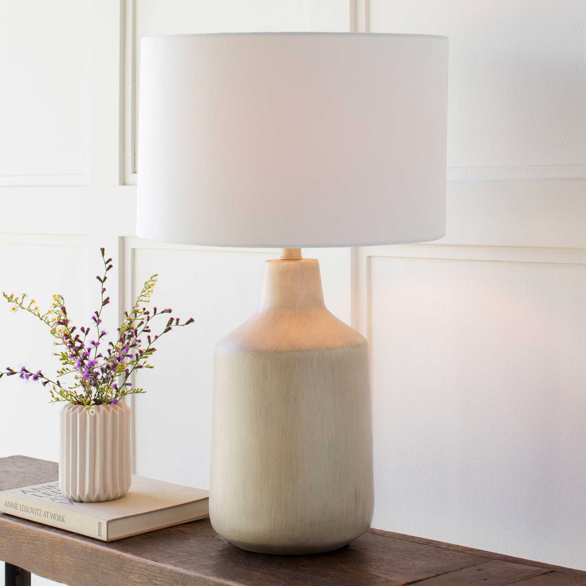 Forrest Table Lamp Ivory/Light Gray/Beige - Image 6