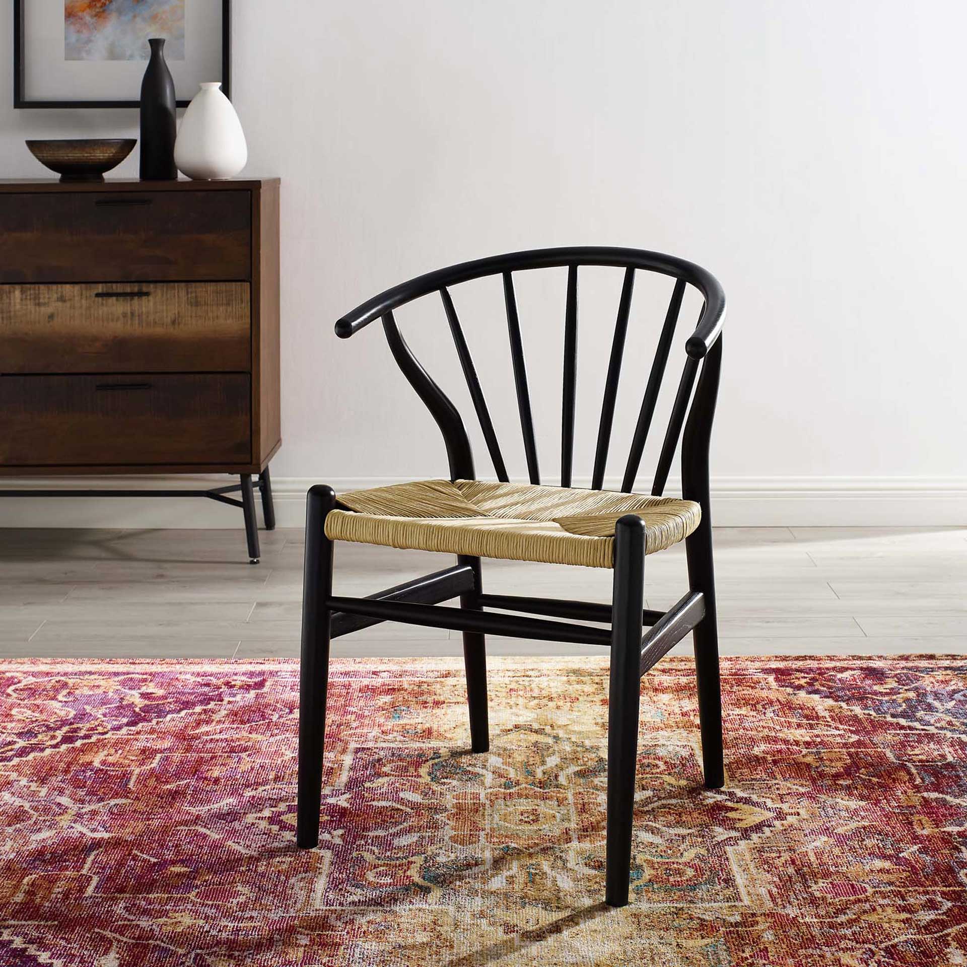 Foster Spindle Wood Side Chair Black - Image 5