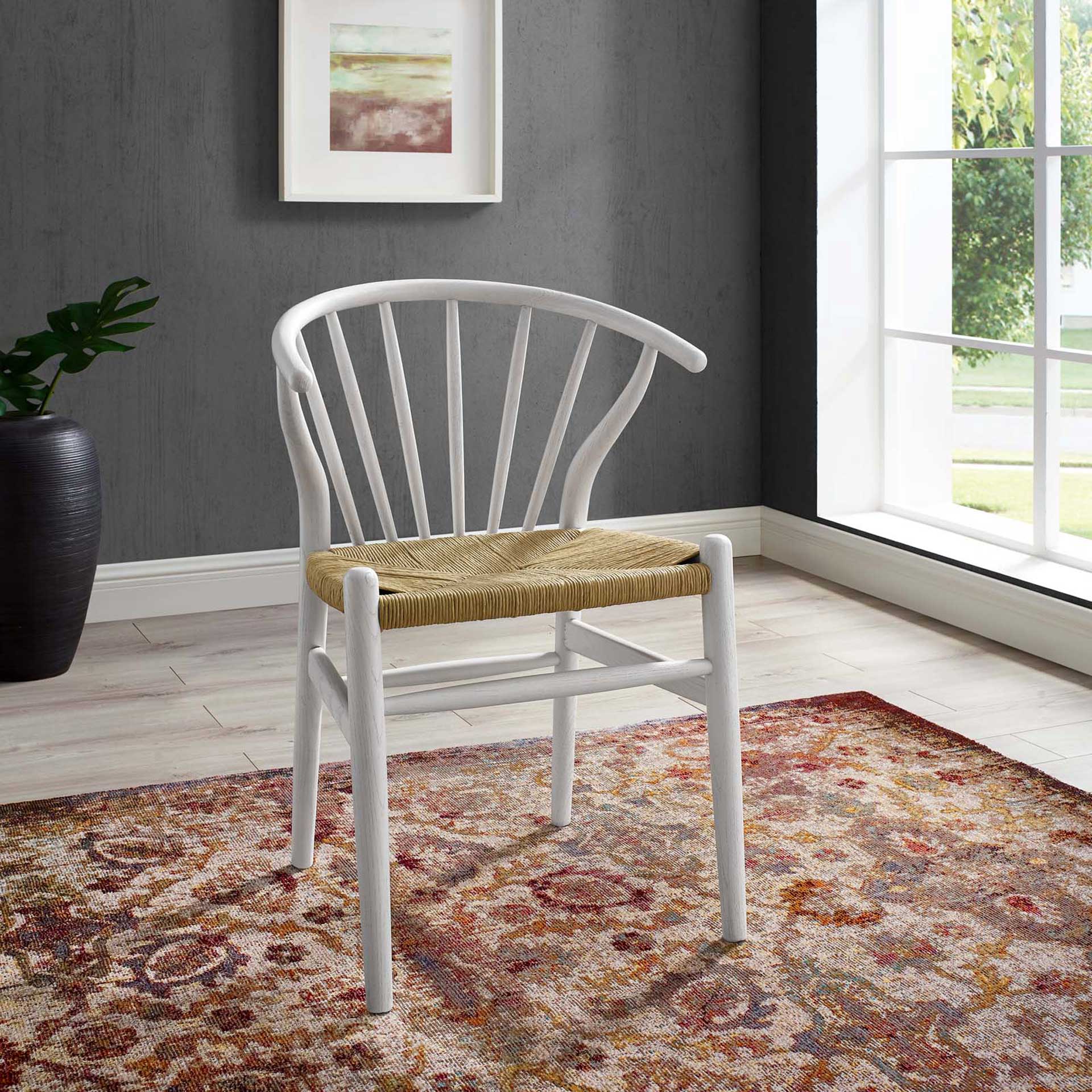 Foster Spindle Wood Side Chair White - Image 5