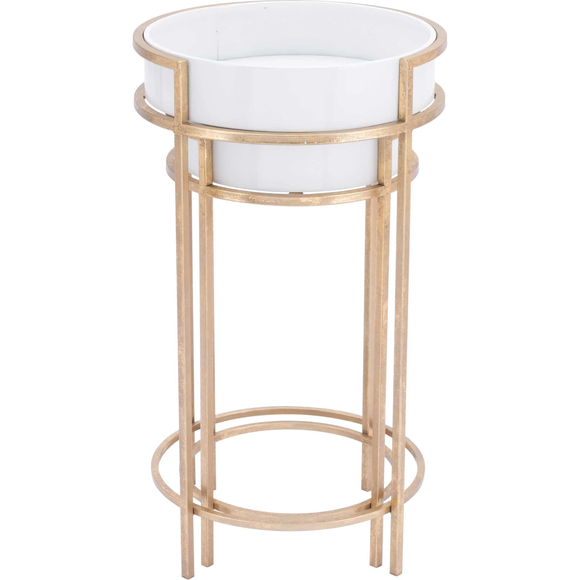 Frame 2-Piece Tray Table White/Gold - Image 3