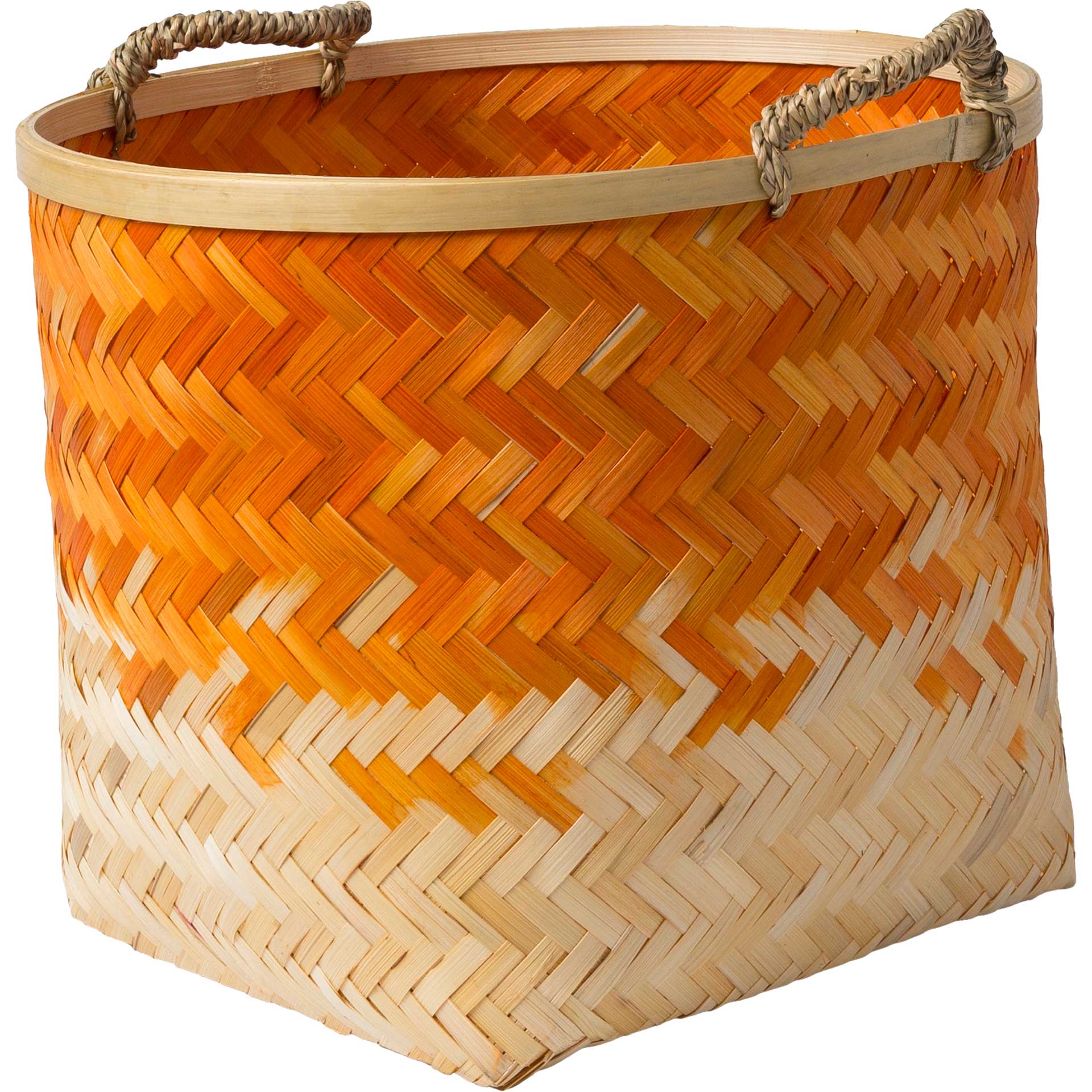 Frank Basket Bright Orange/Cream - Image 2