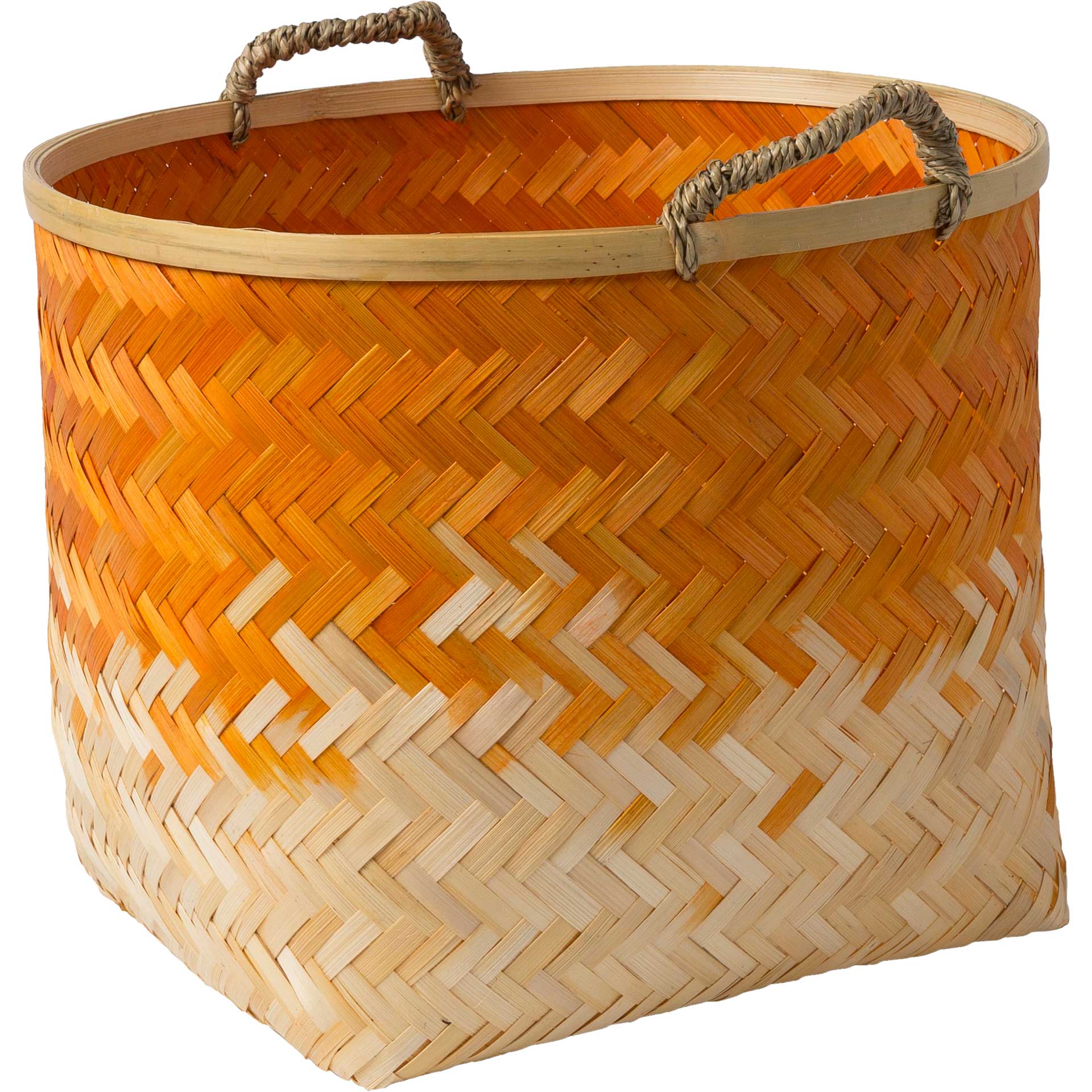 Frank Basket Bright Orange/Cream - Image 3
