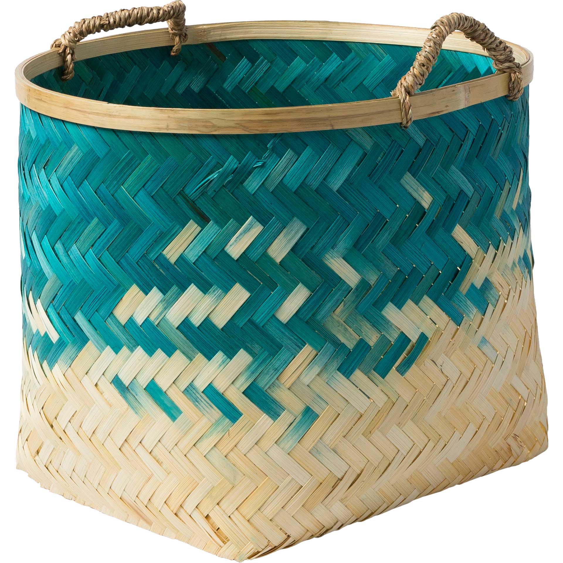 Frank Basket Teal/Cream - Image 2
