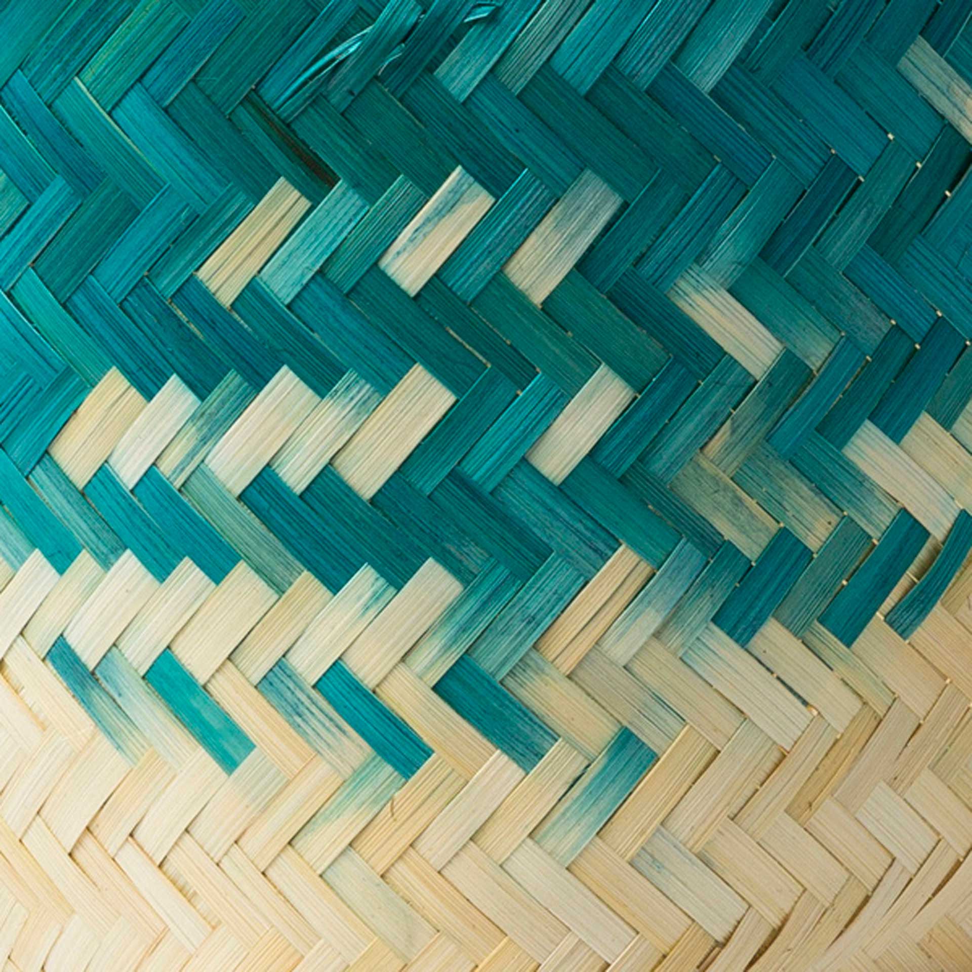 Frank Basket Teal/Cream - Image 5