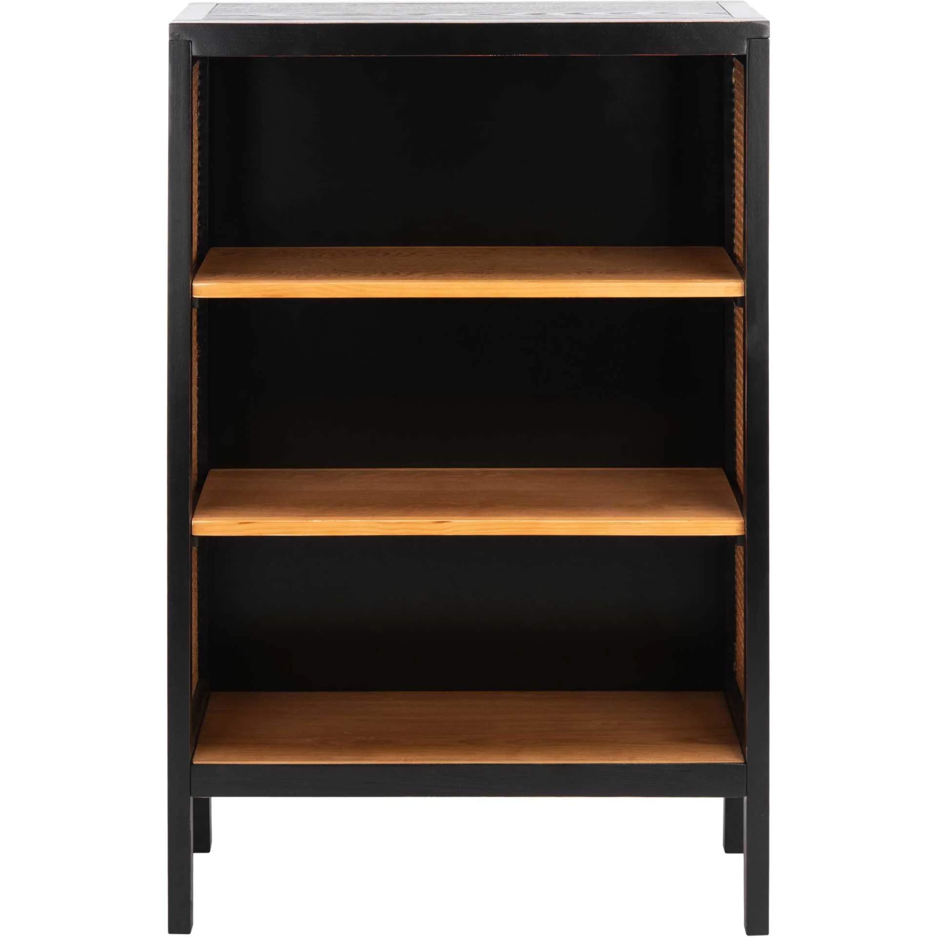 Franklin 3 Shelf Wood Back Etagere Black/Light Natural - Image 2