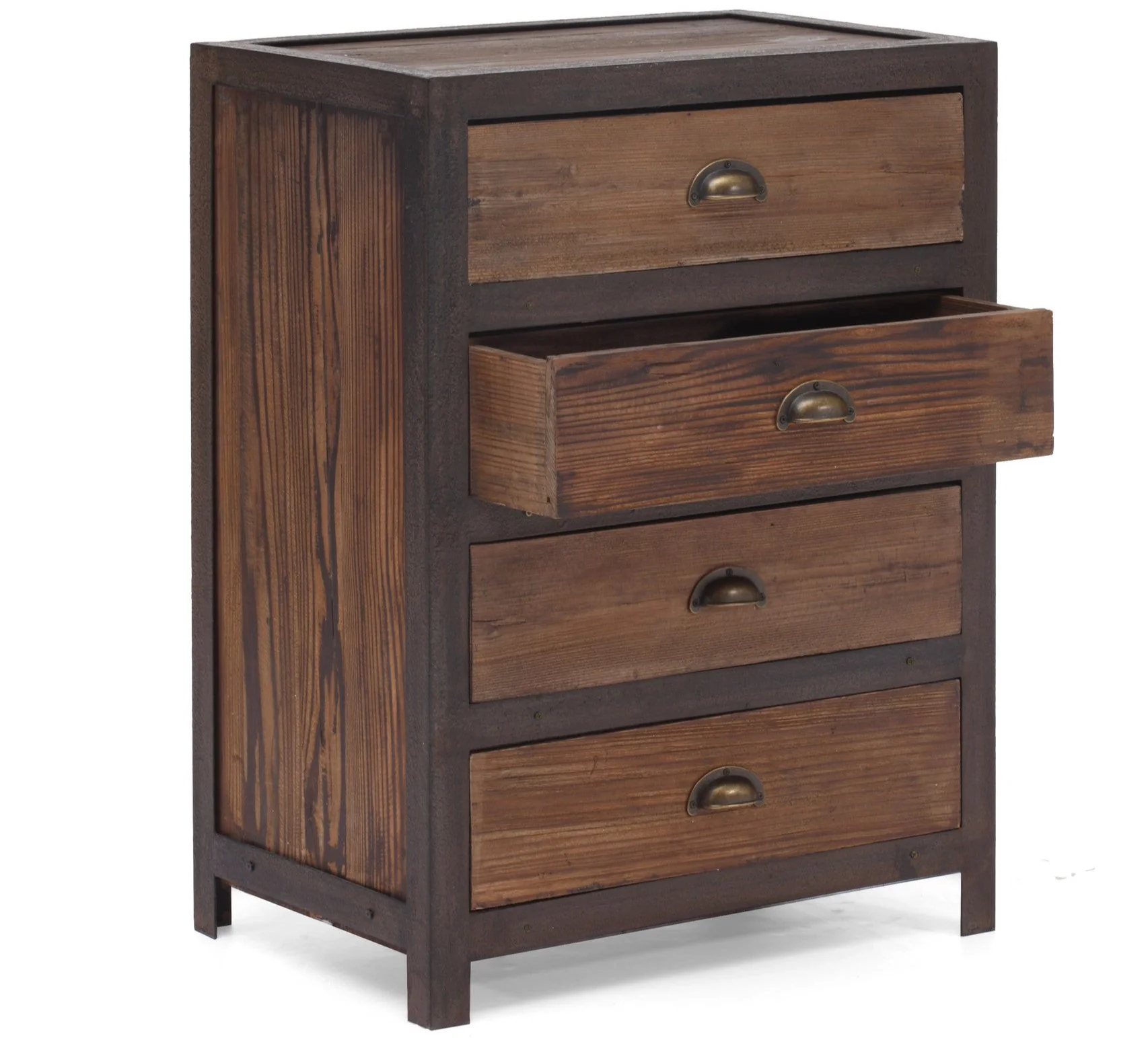 Franklin 4 Drawer Cabinet Distressed Natural - Image 4