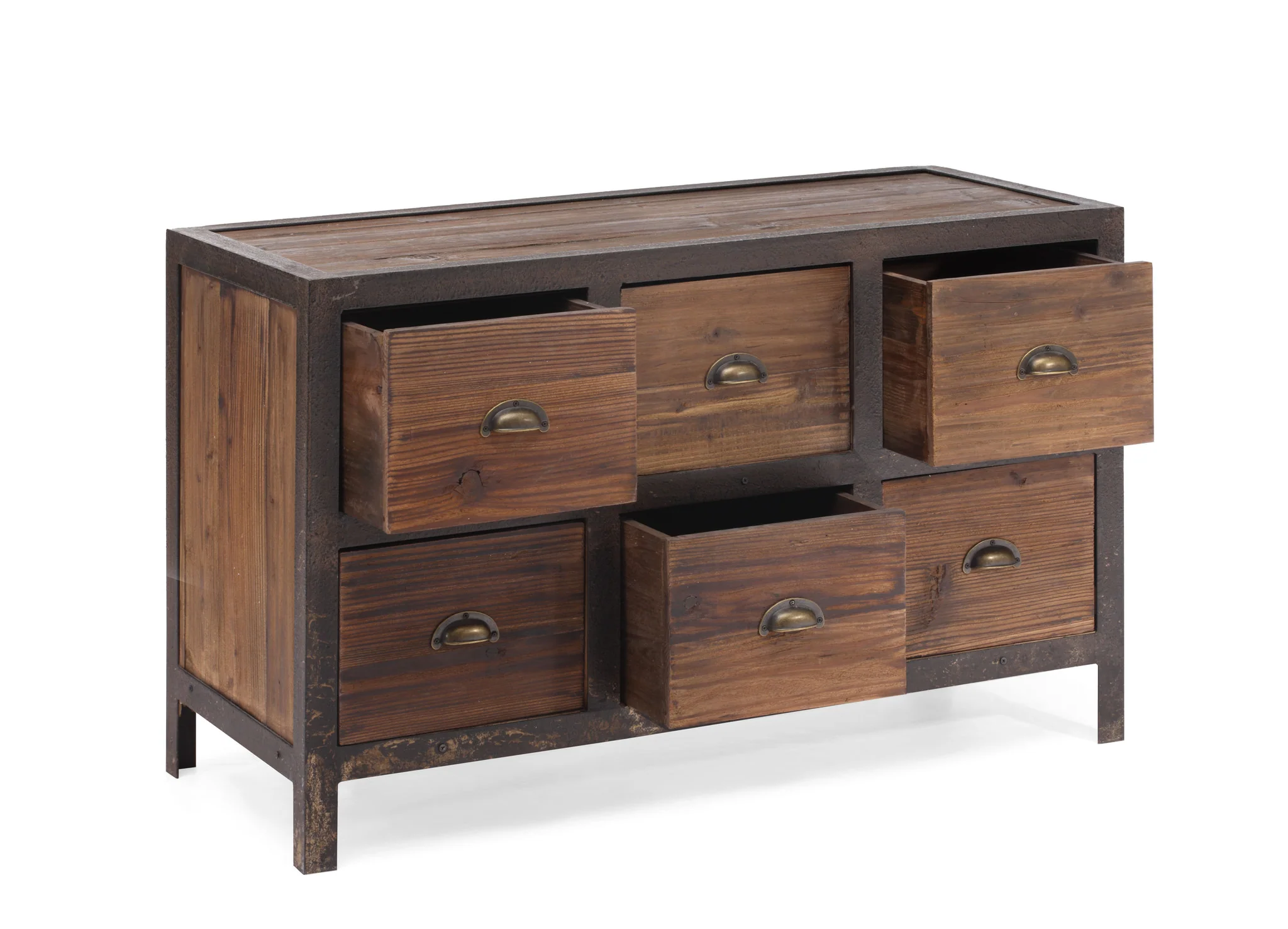 Franklin 6 Drawer Sideboard Distressed Natural - Image 4