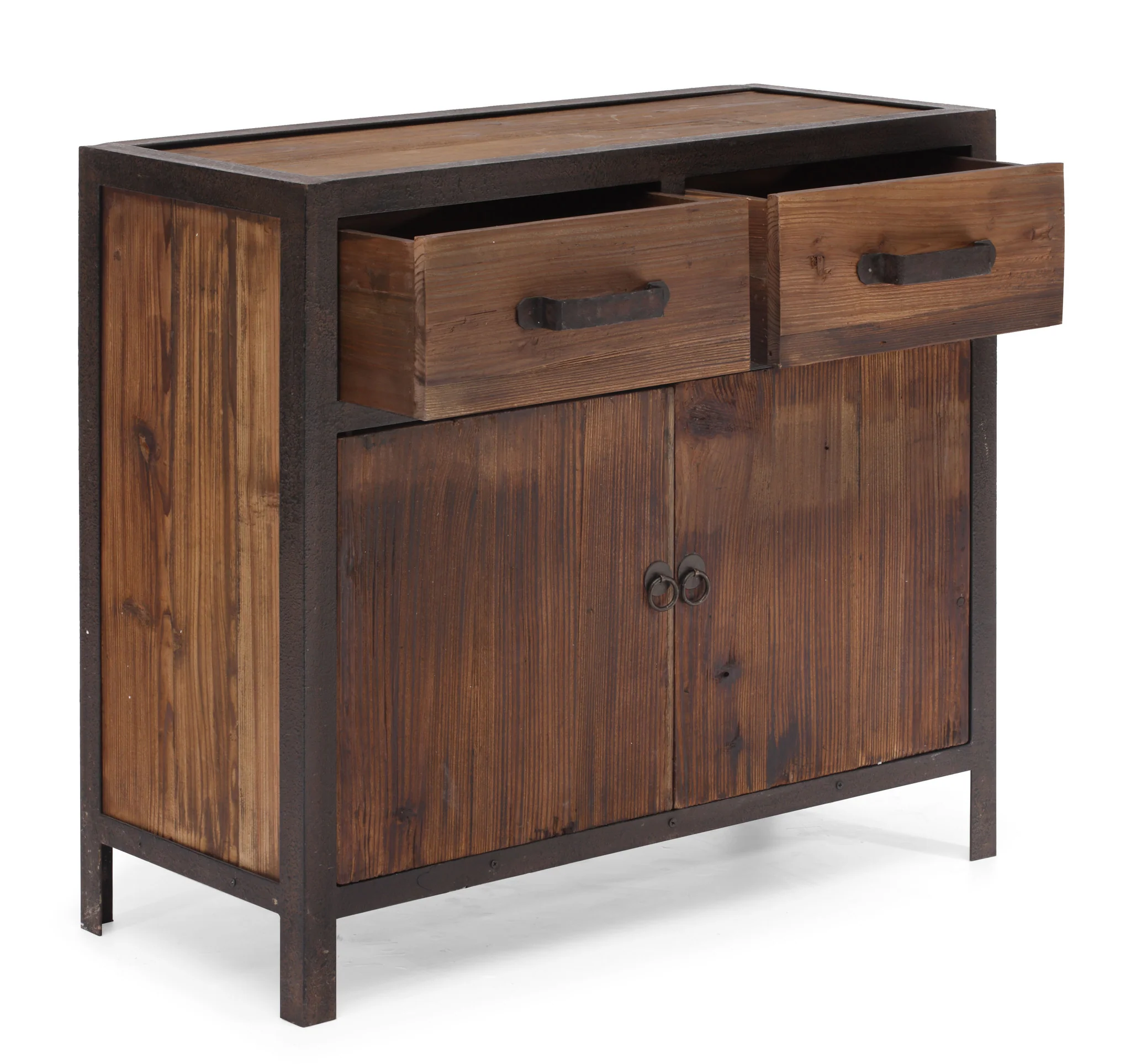 Franklin Cabinet Distressed Natural - Image 4