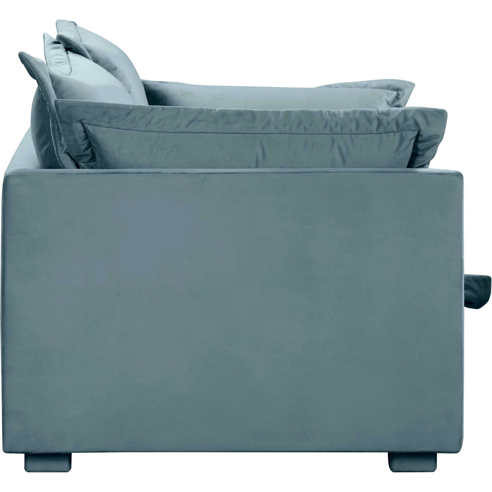 Franklin Velvet Sofa Bluestone - Image 4