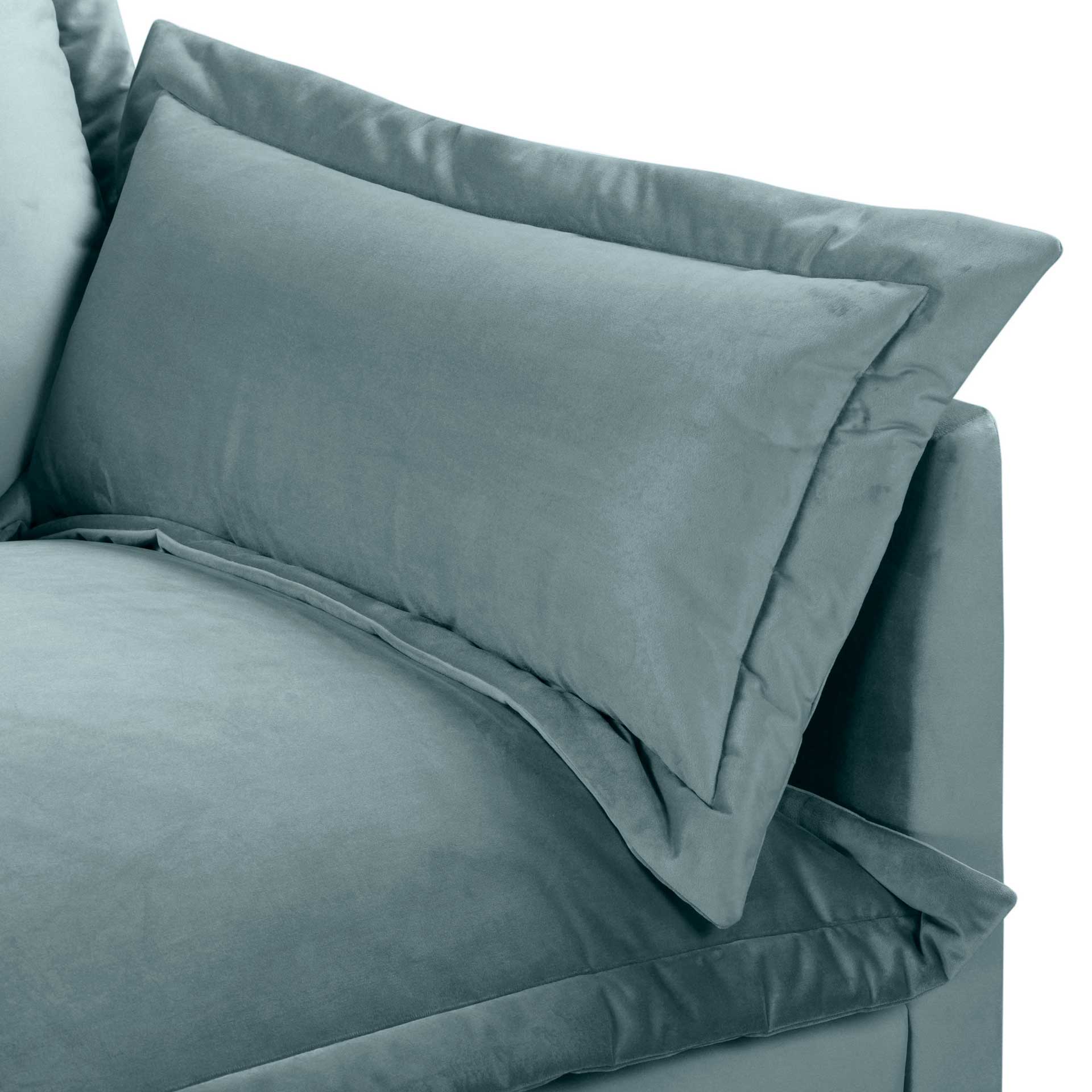 Franklin Velvet Sofa Bluestone - Image 5