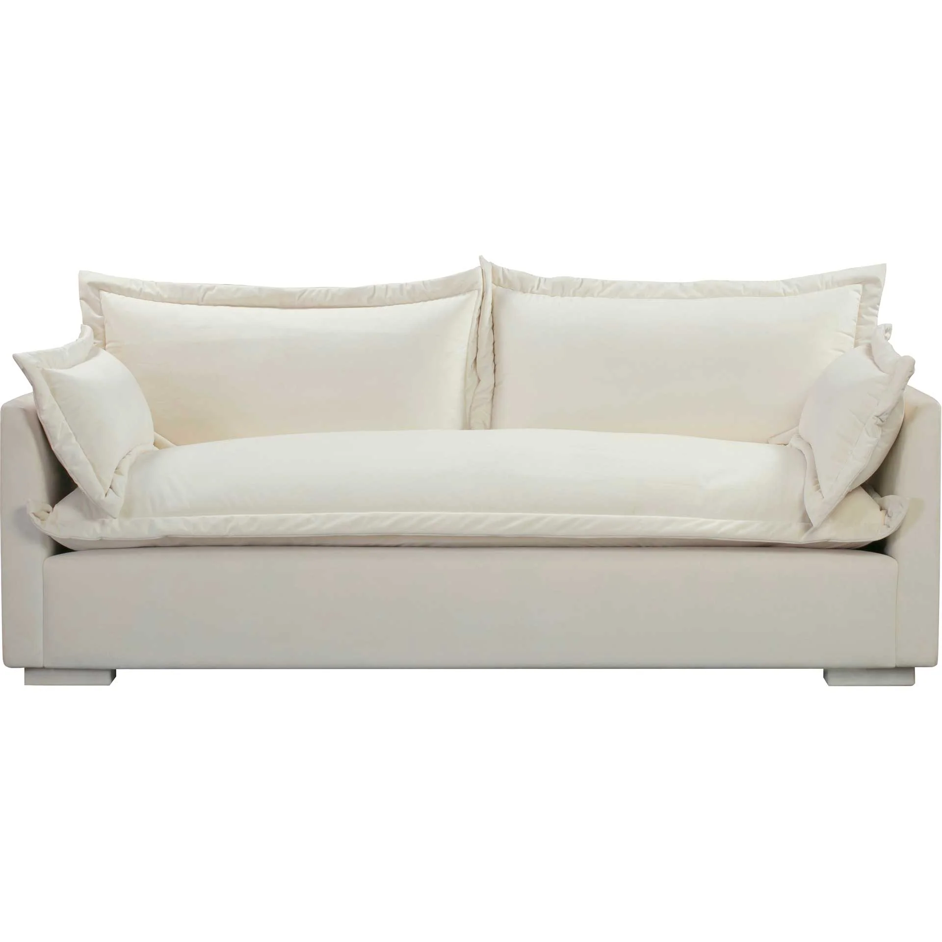 Franklin Velvet Sofa Cream - Image 2
