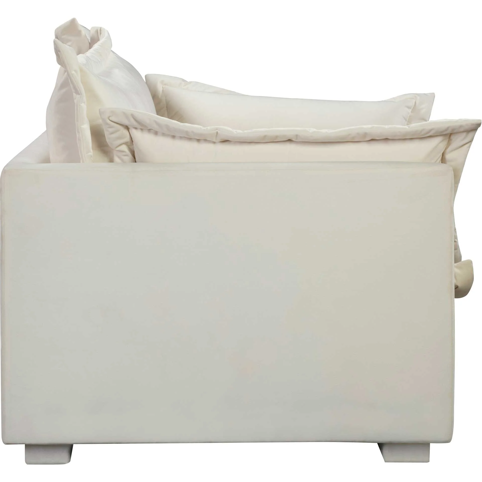 Franklin Velvet Sofa Cream - Image 4