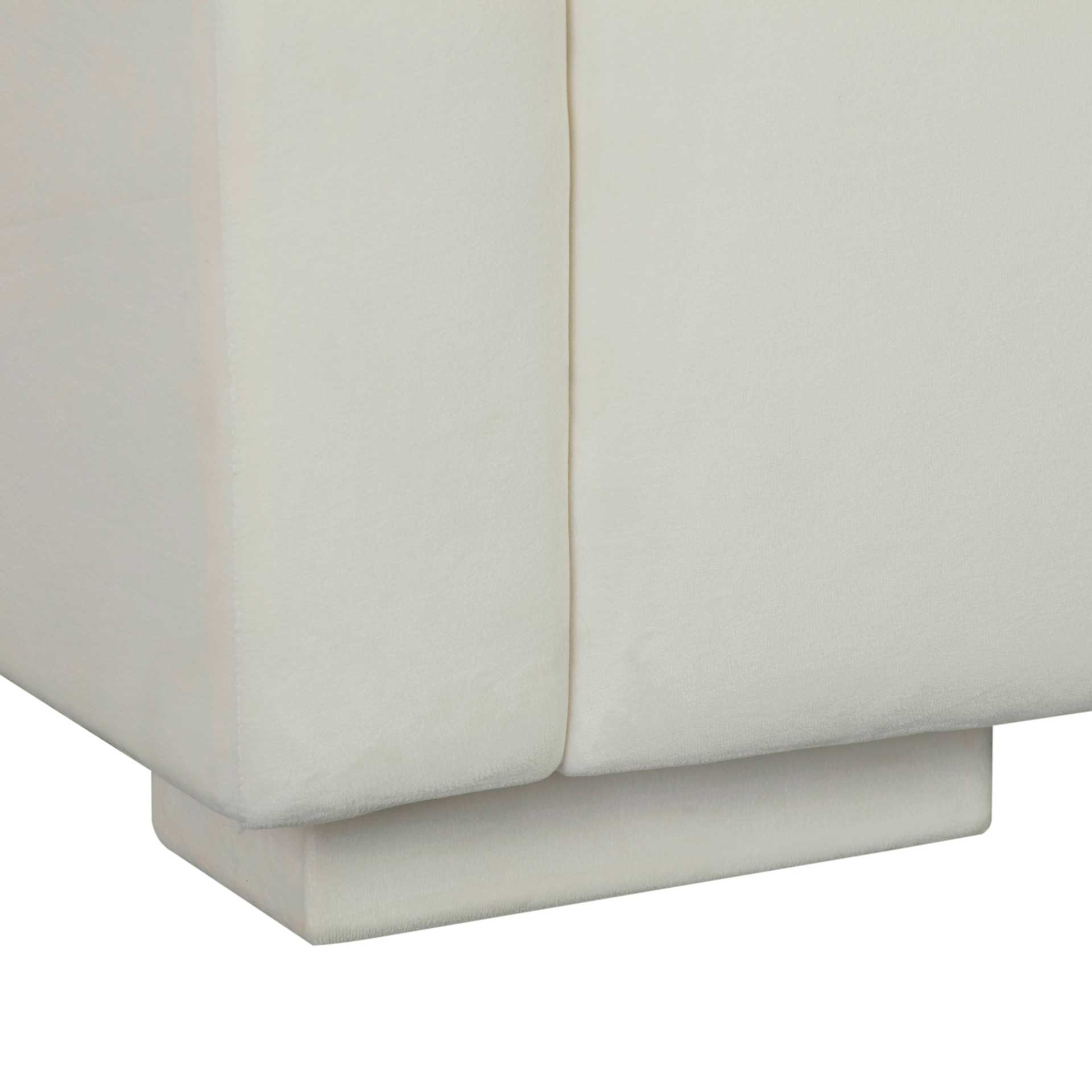Franklin Velvet Sofa Cream - Image 6