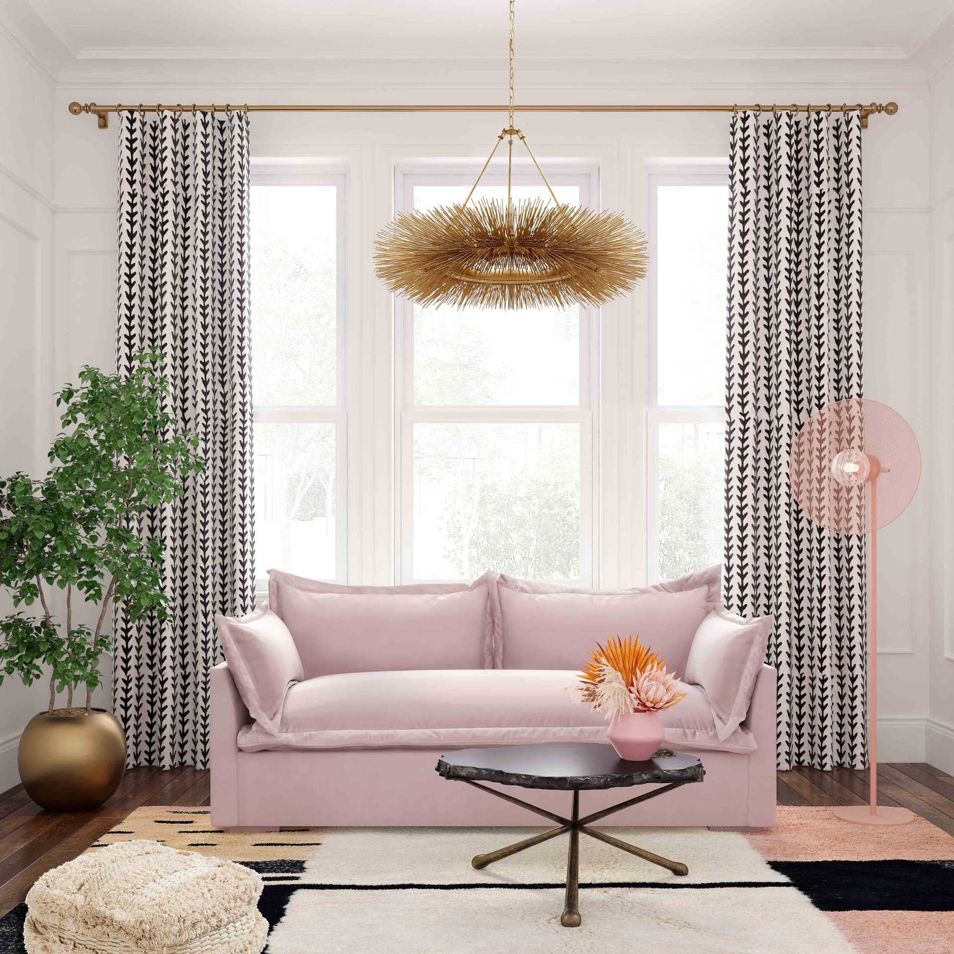Franklin Velvet Sofa Mauve - Image 8