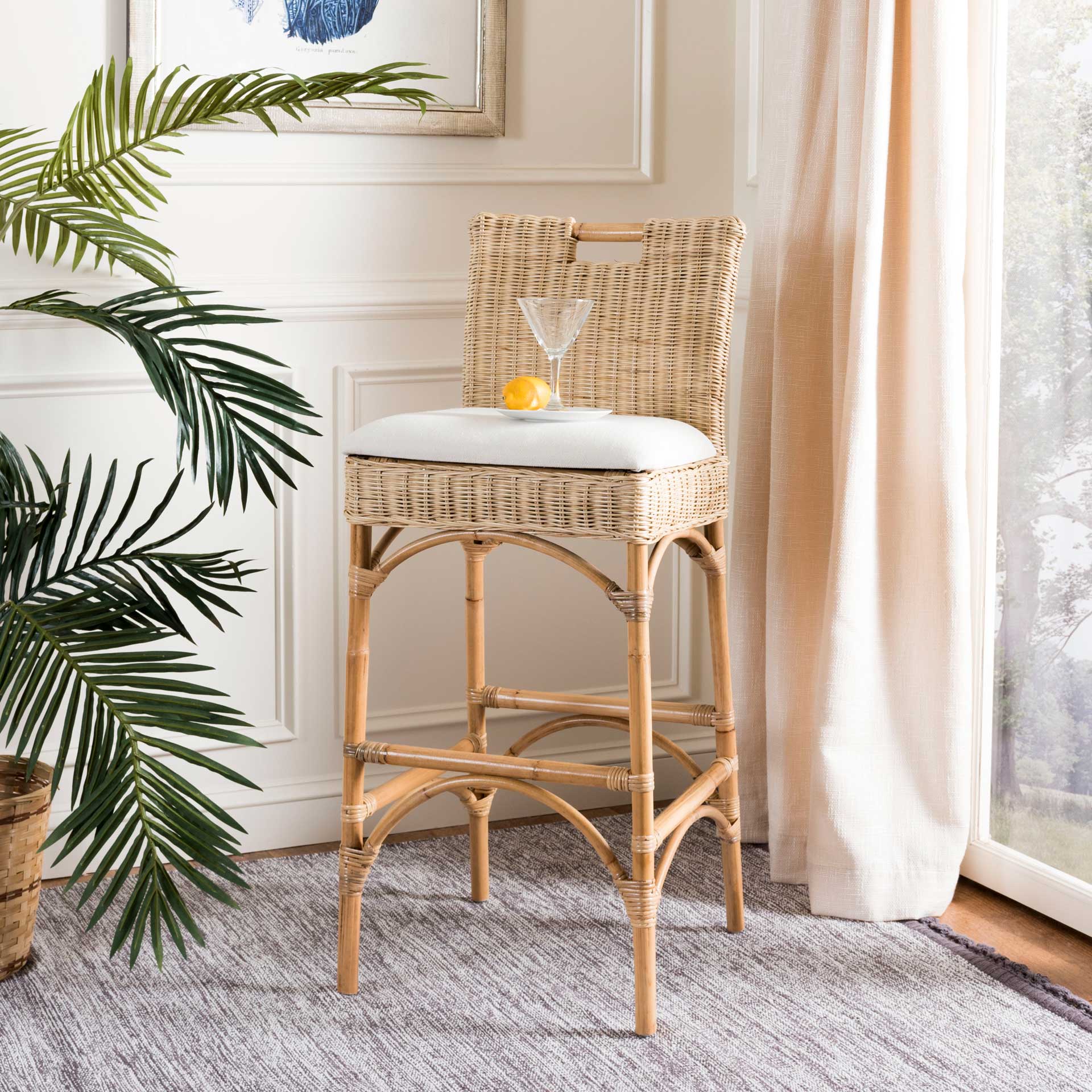 Freda Bar Stool Natural/Eggshell - Image 6