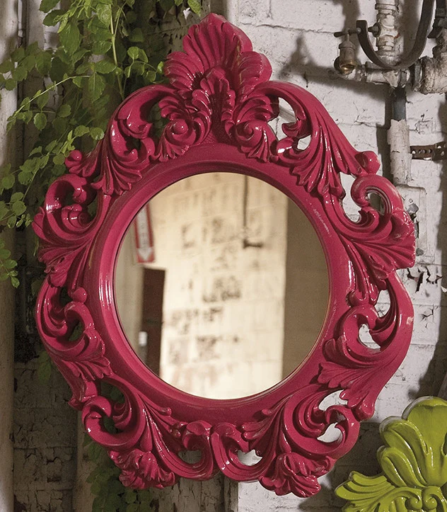 Frederick Pink Baroque Wall Mirror - Image 2