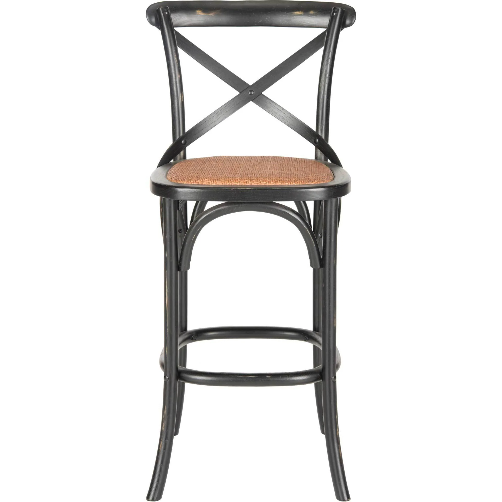Frederick X Back Bar Stool Distressed Hickory/Medium Brown - Image 2