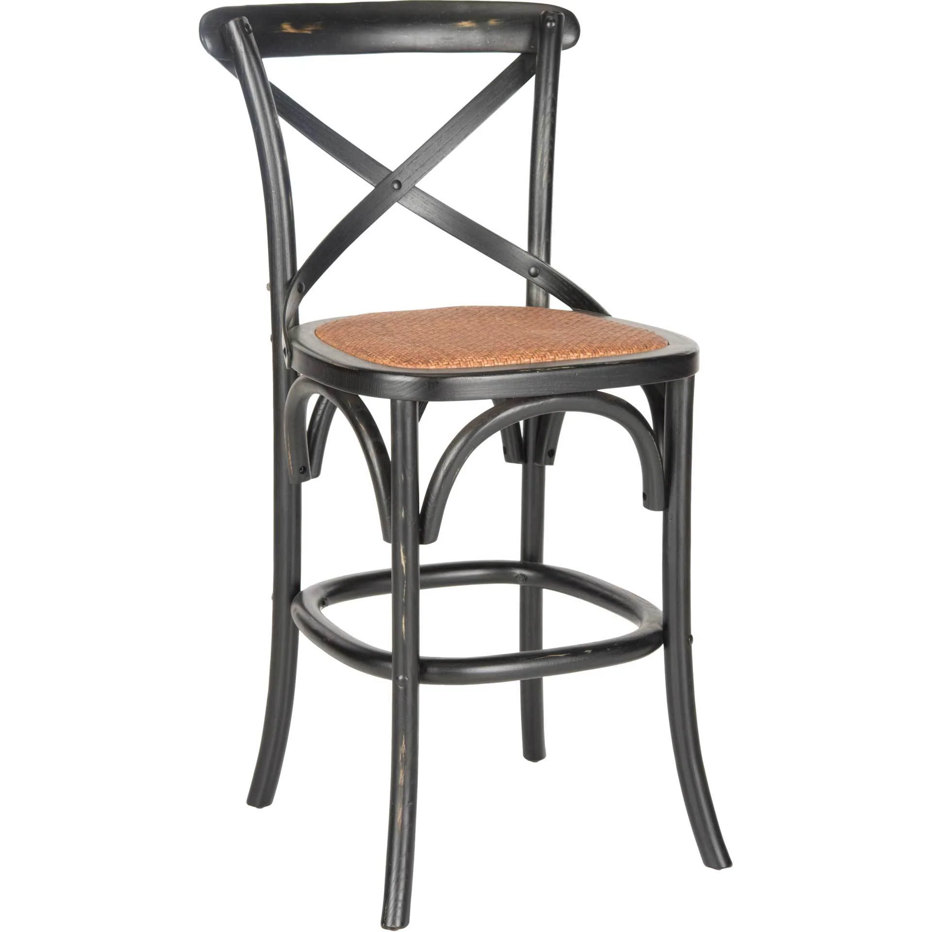 Frederick X Back Bar Stool Distressed Hickory/Medium Brown - Image 5