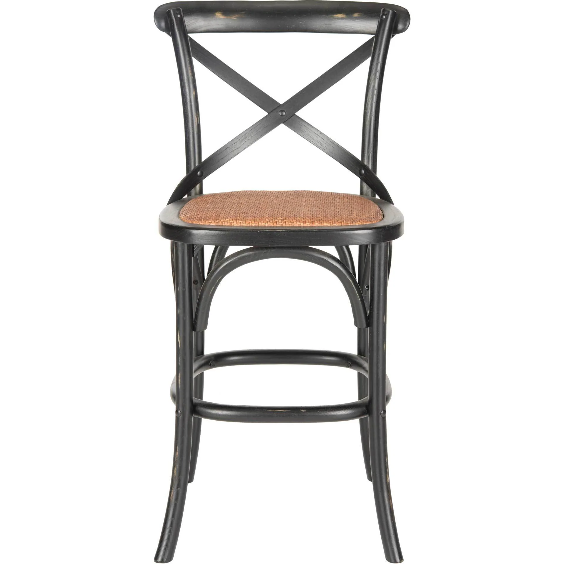 Frederick X Back Bar Stool Distressed Hickory/Medium Brown - Image 6