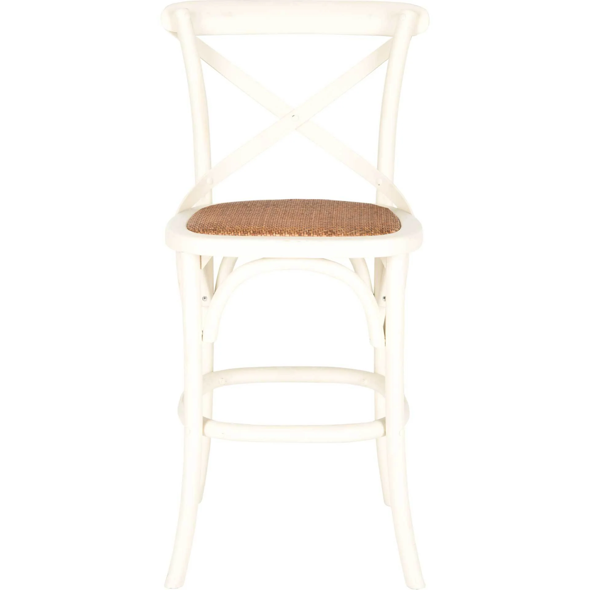 Frederick X Back Bar Stool Distressed Ivory/Medium Brown - Image 6
