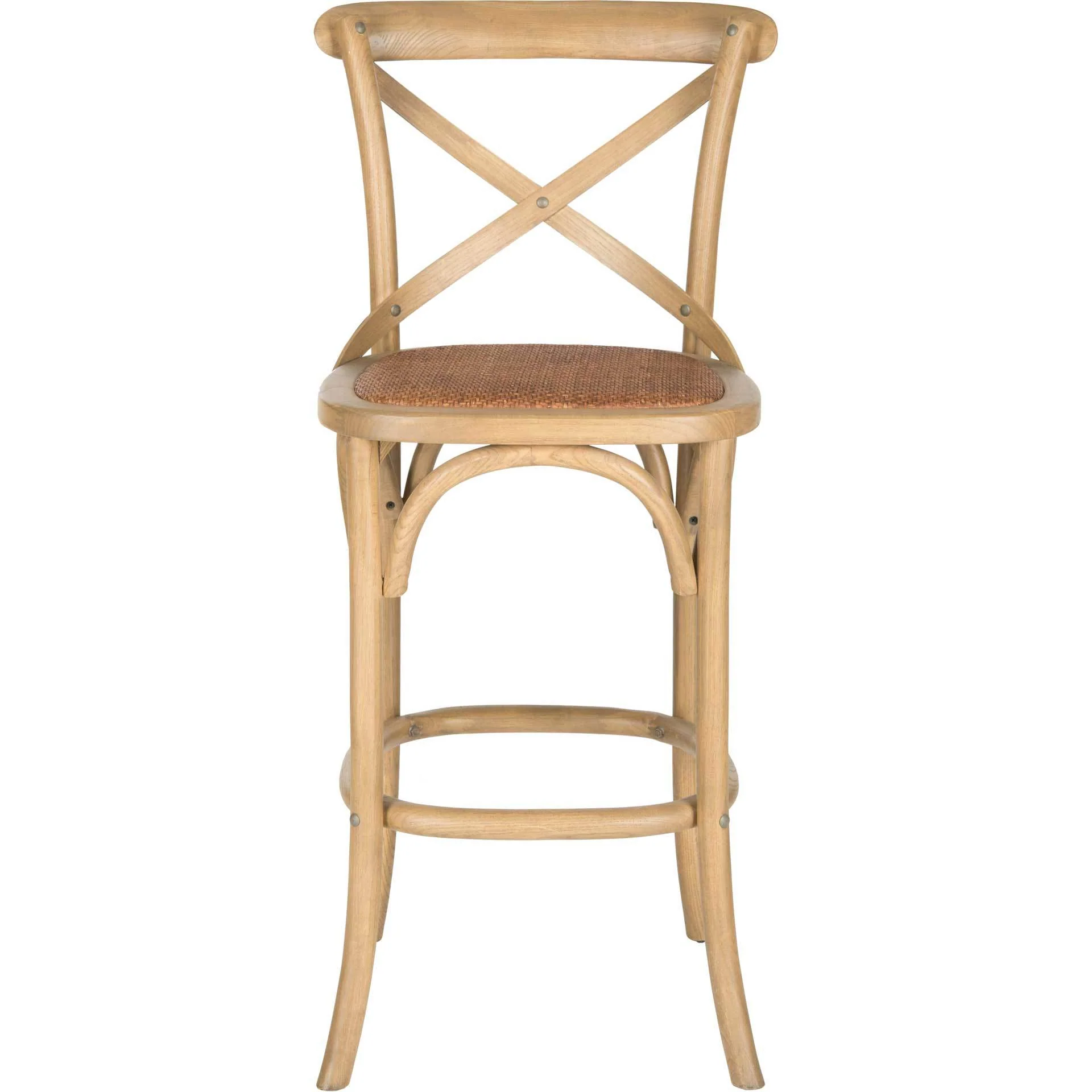 Frederick X Back Bar Stool Weathered Oak/Medium Brown - Image 2