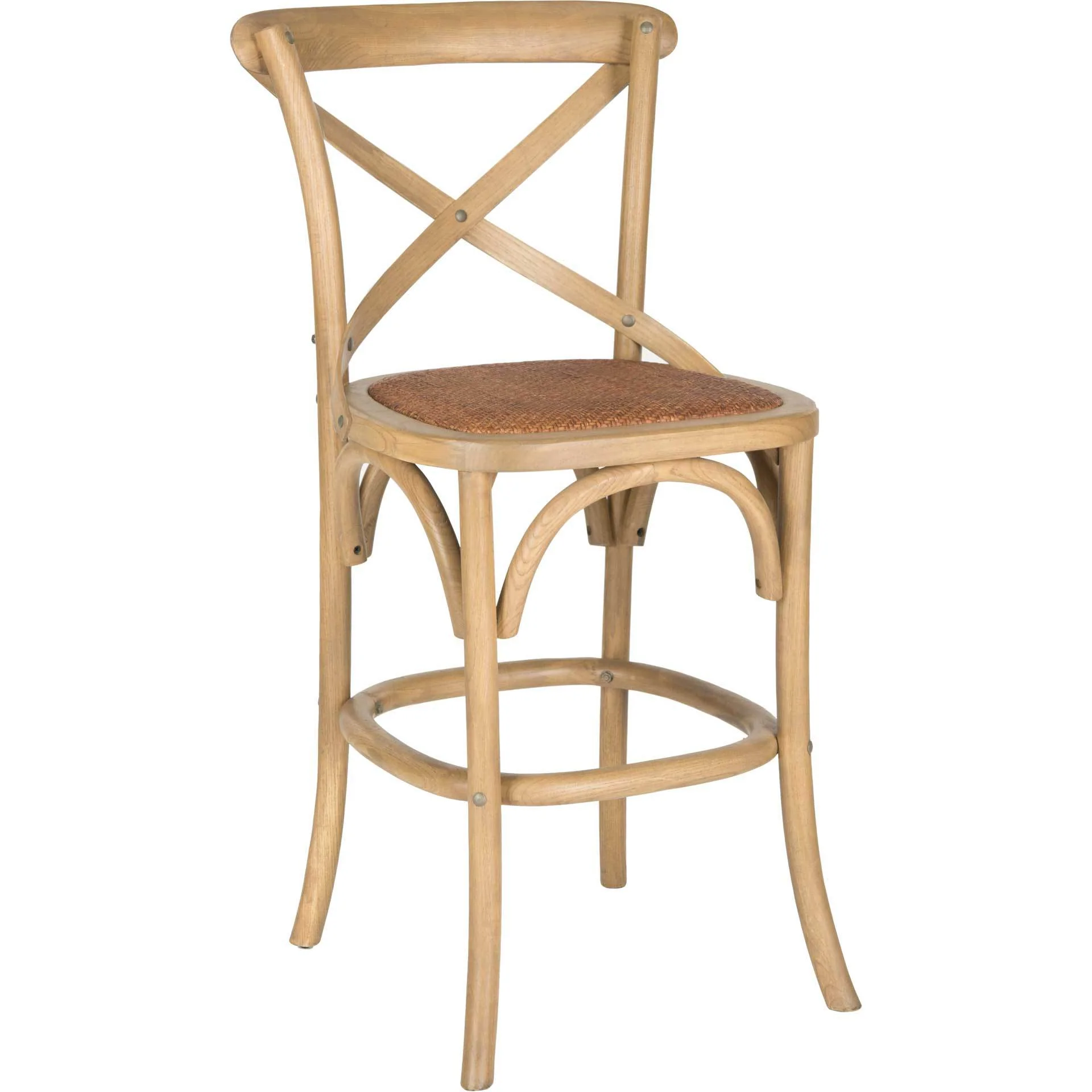 Frederick X Back Bar Stool Weathered Oak/Medium Brown - Image 6