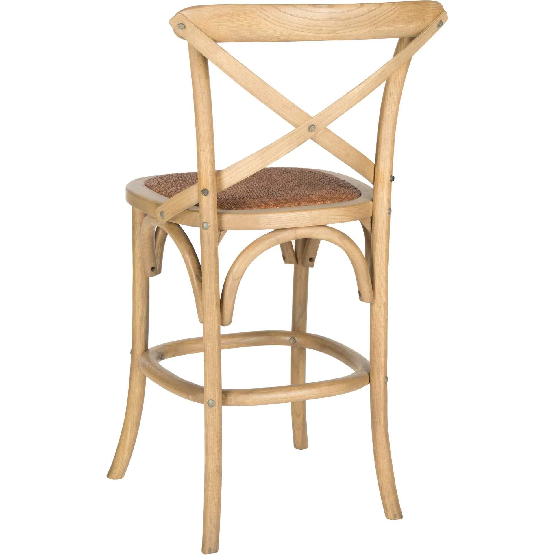 Frederick X Back Bar Stool Weathered Oak/Medium Brown - Image 8