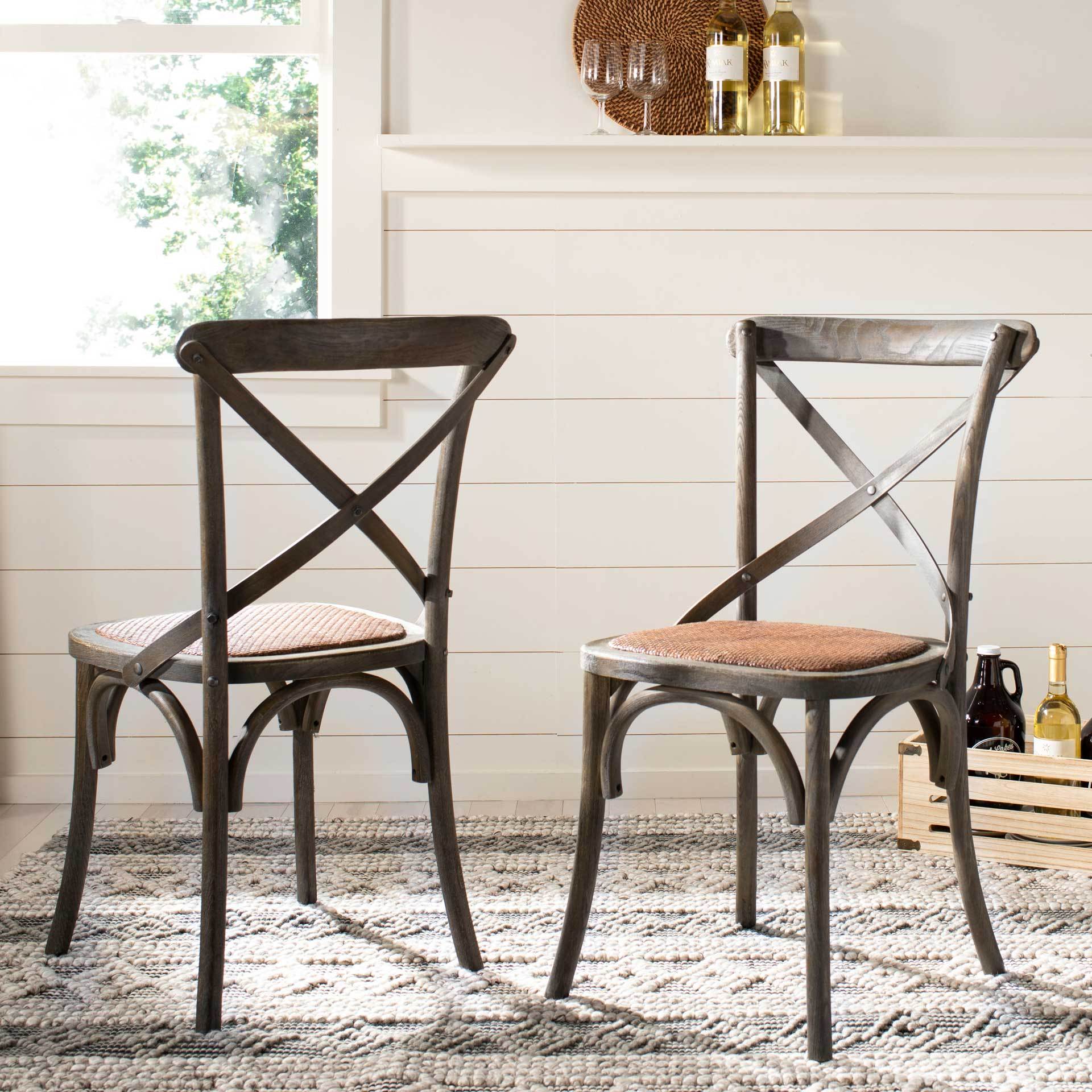 Frederick X Back Farmhouse Chair Distressed Colonial Walnut (Set of 2) - Image 11